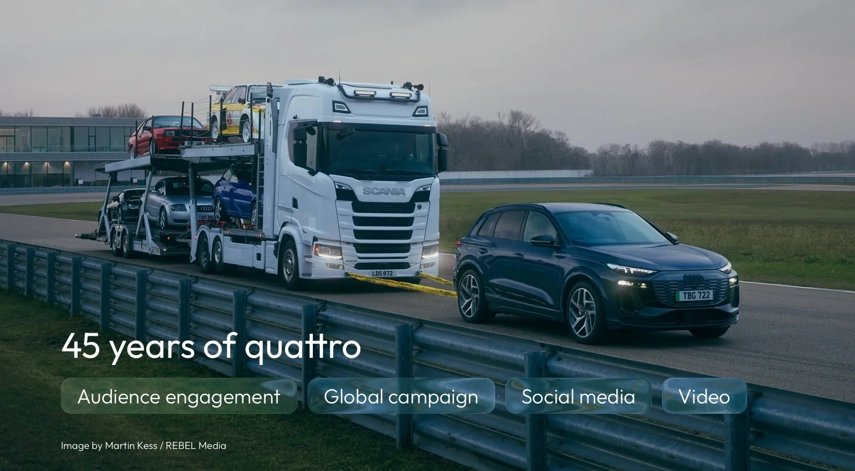 45 years of quattro tile with experience highlights of; Audience engagement, global campaign, social media and video production