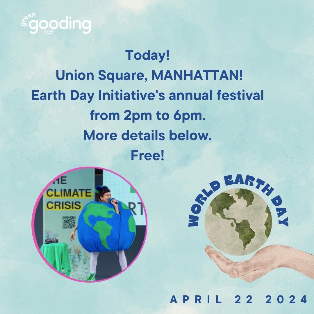 🌏️ Local Earth Day Event Today!!!⁠
@EarthDayInitiative annual in-person festival featuring:⁠
🍃Exhibits by dozens of environmental non-profits and climate campaigns⁠
🎨Interactive workshops ⁠
🎶Live performances from DJs for Climate Action, @Hilathe