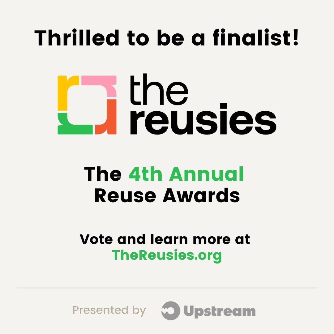Hi Friends!
Have you voted yet?!
If not, head on over to TheReusies.org. You only have till May 19th! 

We are a Reuses finalist in the category of Consumer Packaged Goods! Help us by spreading the word to others. ❤️