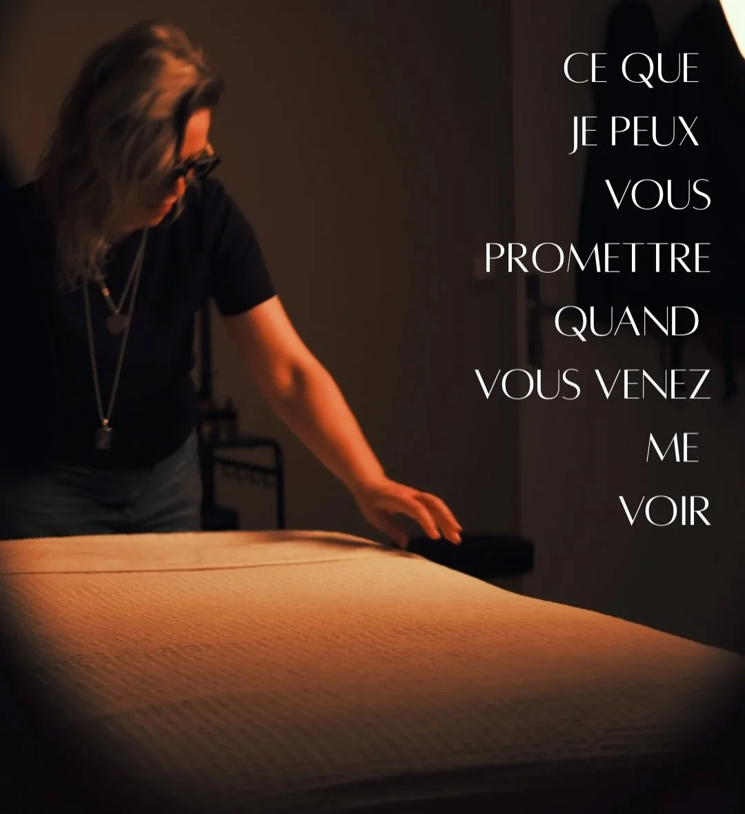 Ce que je peux vous promettre quand vous venez me voir✨

Car pourquoi moi au lieu d&rsquo;une autre?

Avec moi pas de faux semblants, vous &ecirc;tes en lieu s&ucirc;r. 

Pourquoi? 

Parce que je sais de quoi je parle, je sais o&ugrave; je vais vous 