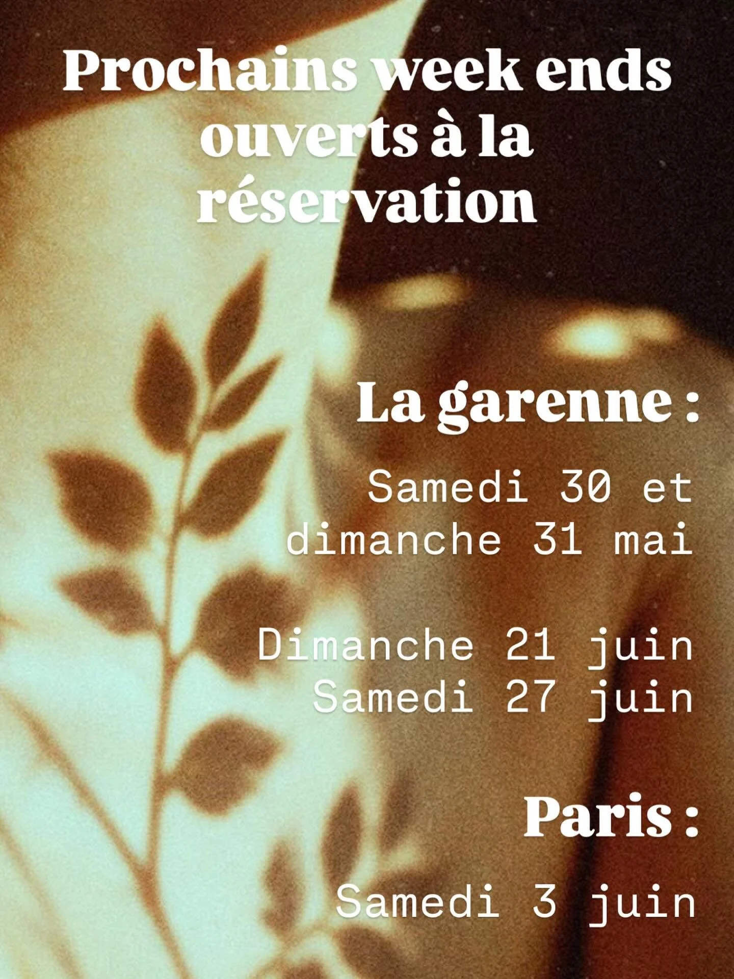 &Agrave; vos agendas du week end!
Il reste &eacute;videmment des cr&eacute;neaux en semaine ✨✨✨