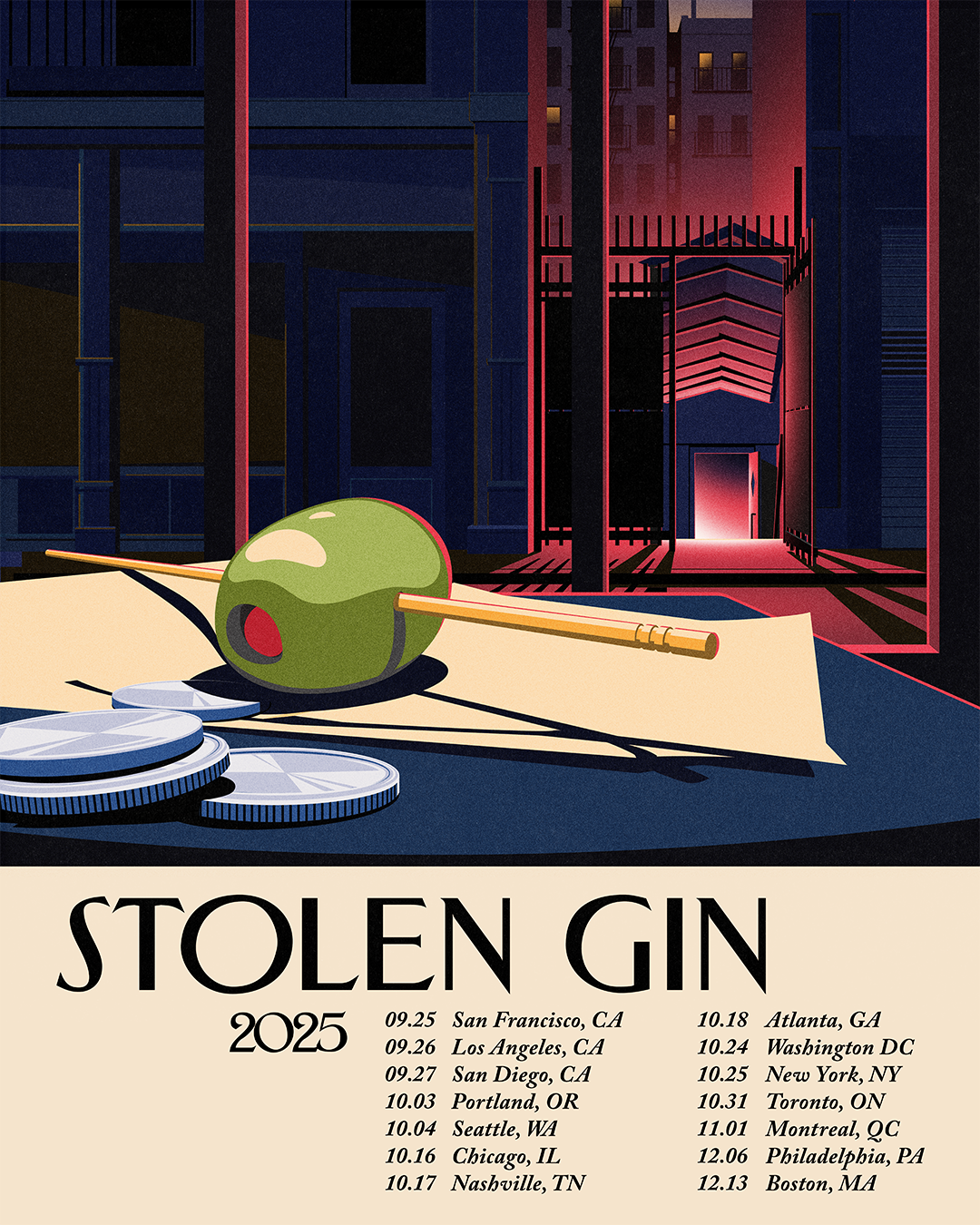 Stolen Gin Tour Poster