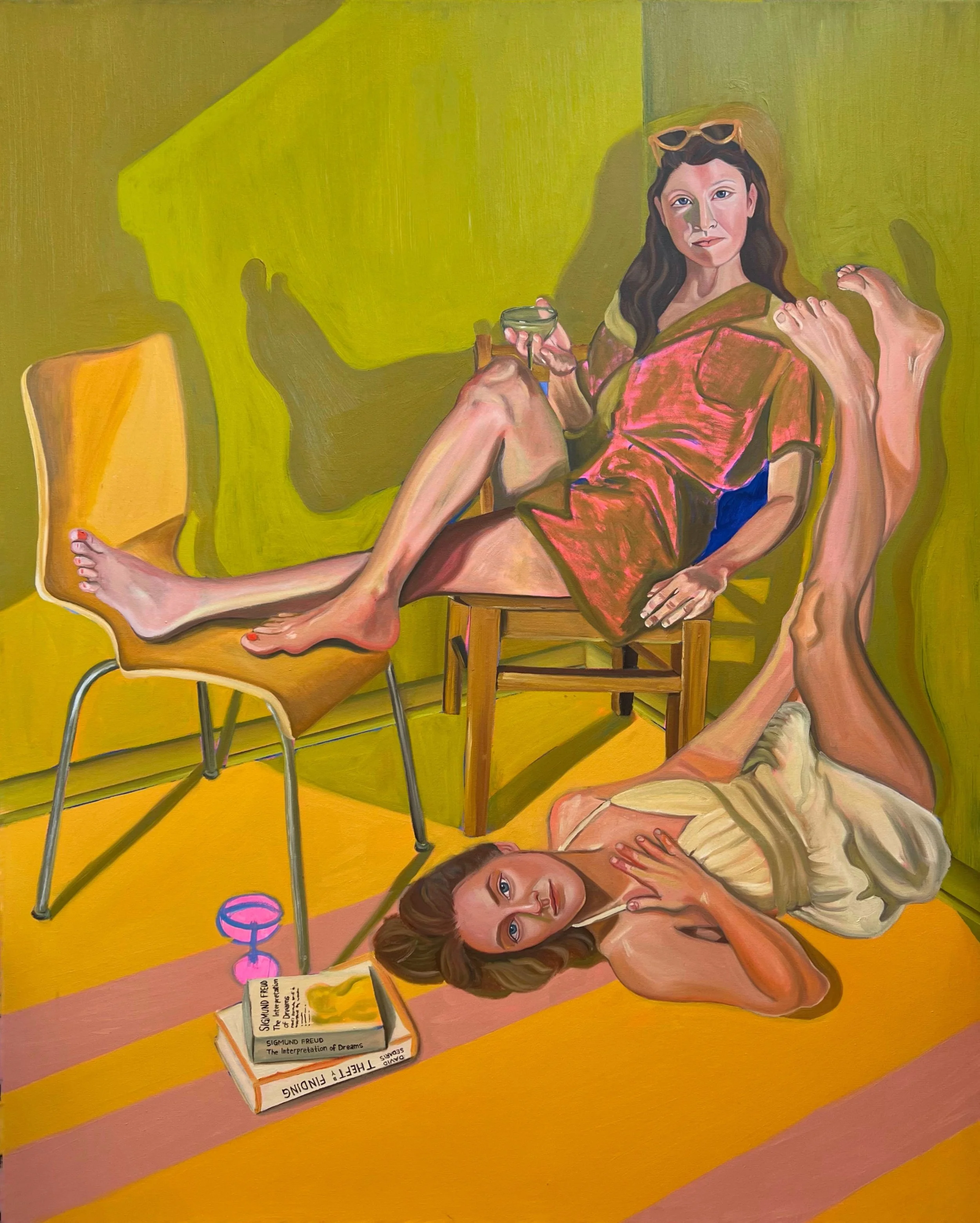 A Martini Built for Two, 48 x 60 inches, oil