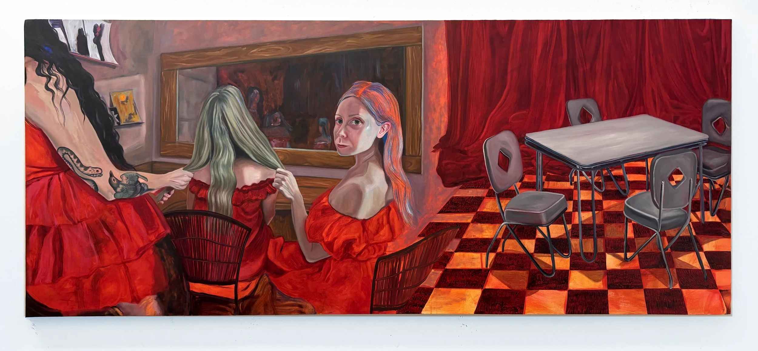one for me and one for you, 40x96 inches, oil