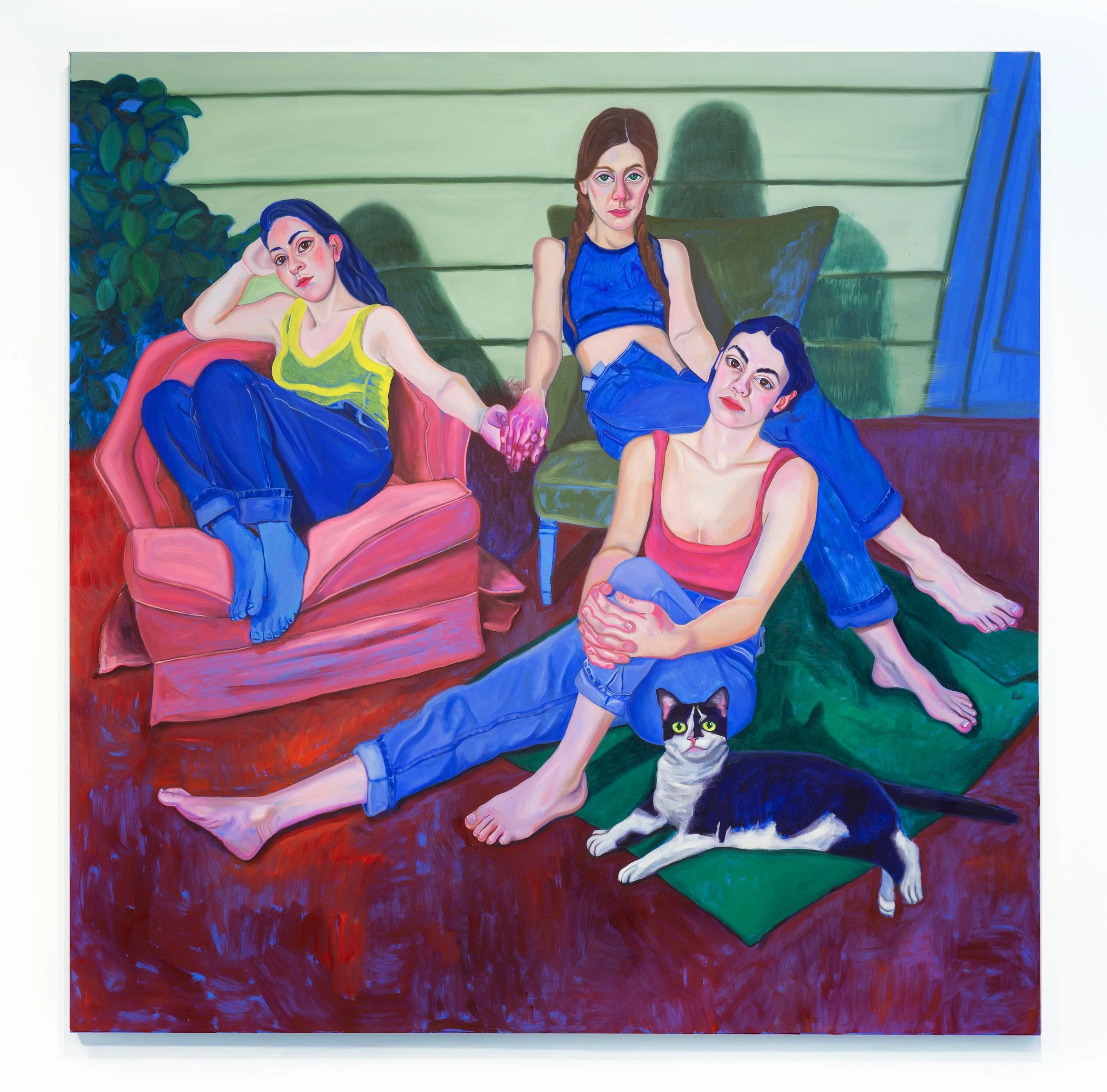 Hold Tight, We're in For Nasty Weather, 60x60 inches, oil