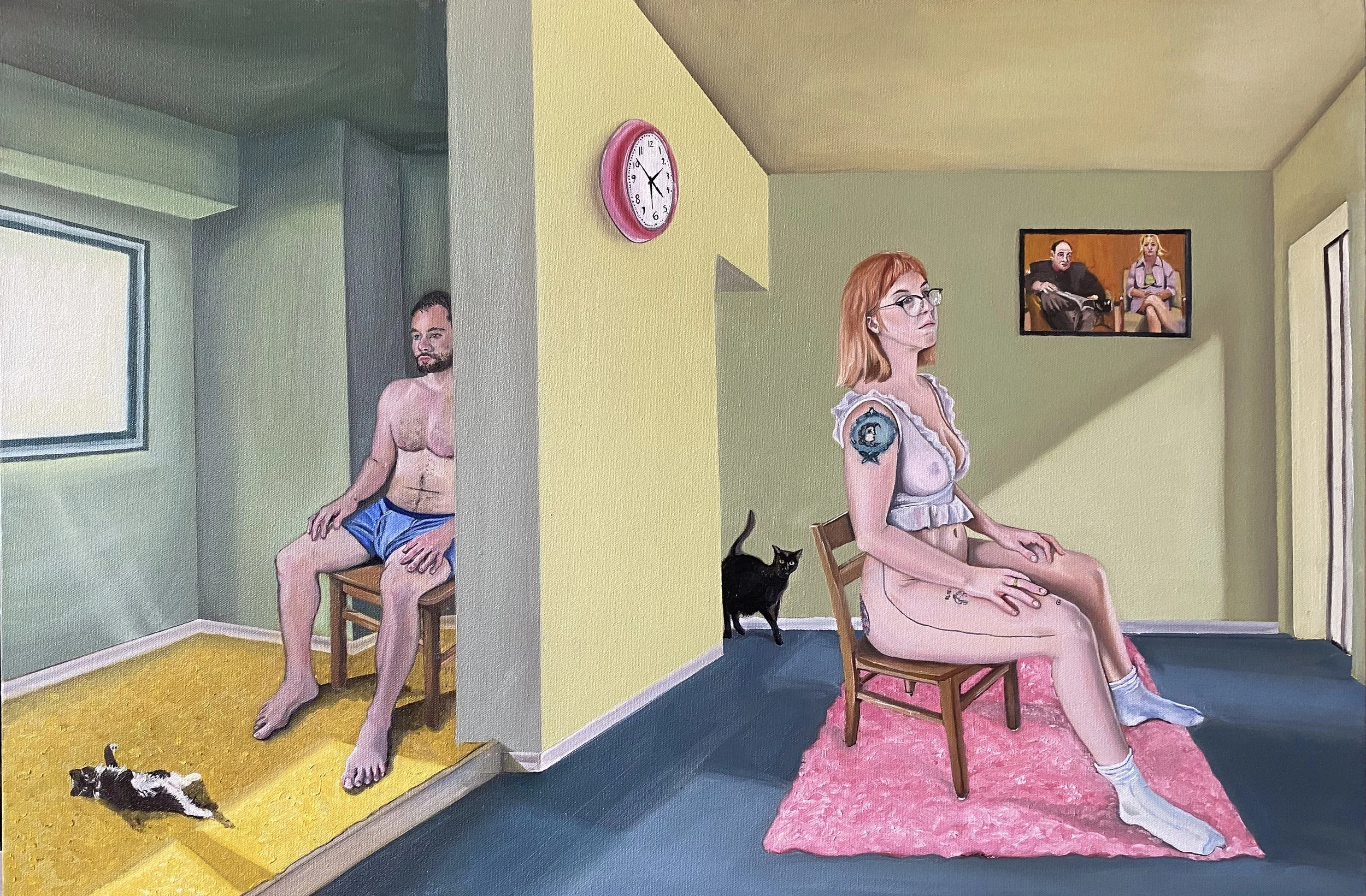 The Engagement, 30 x 40 inches, oil