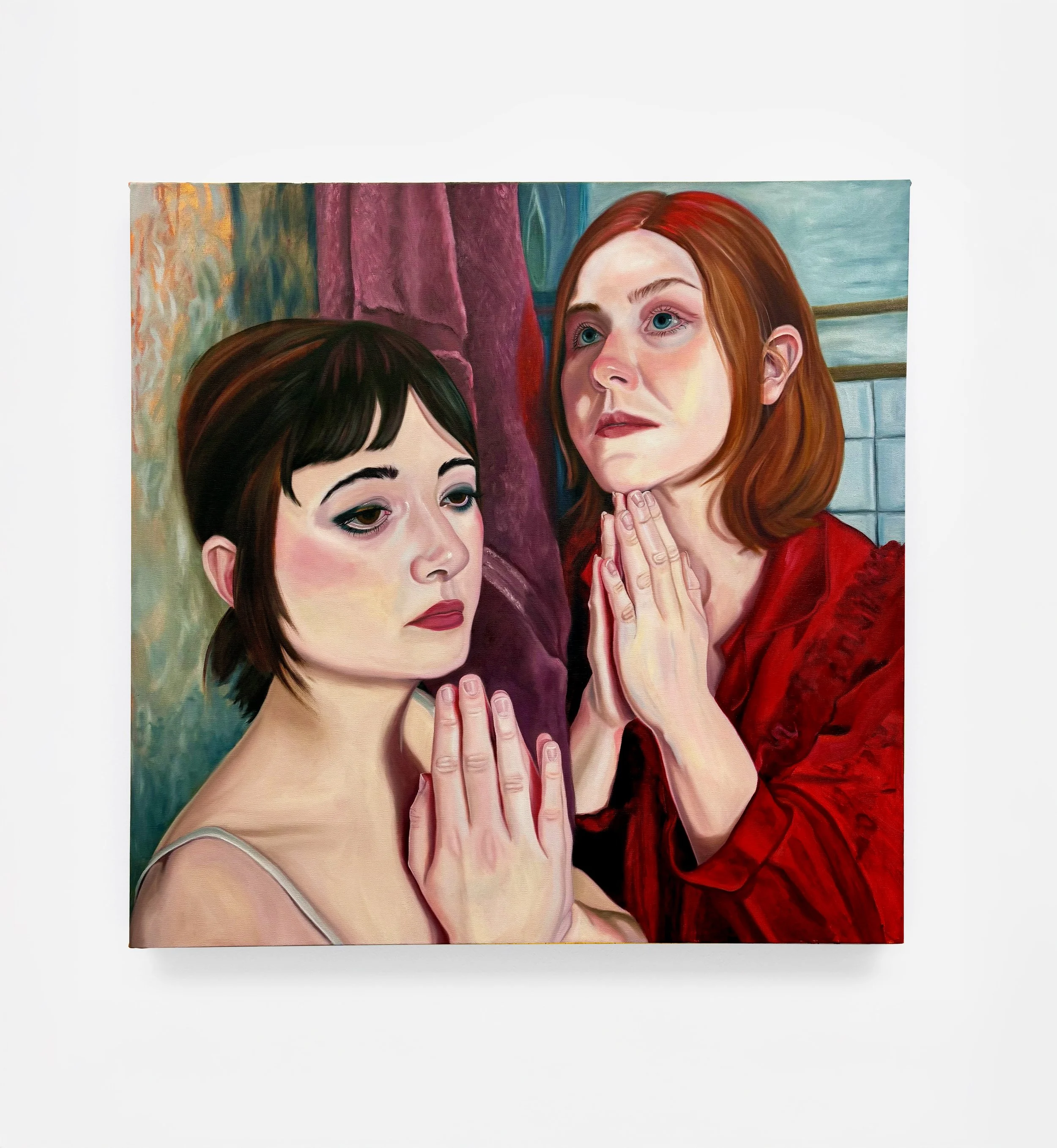 hedge of protection, oil on canvas, 35 x35 inches