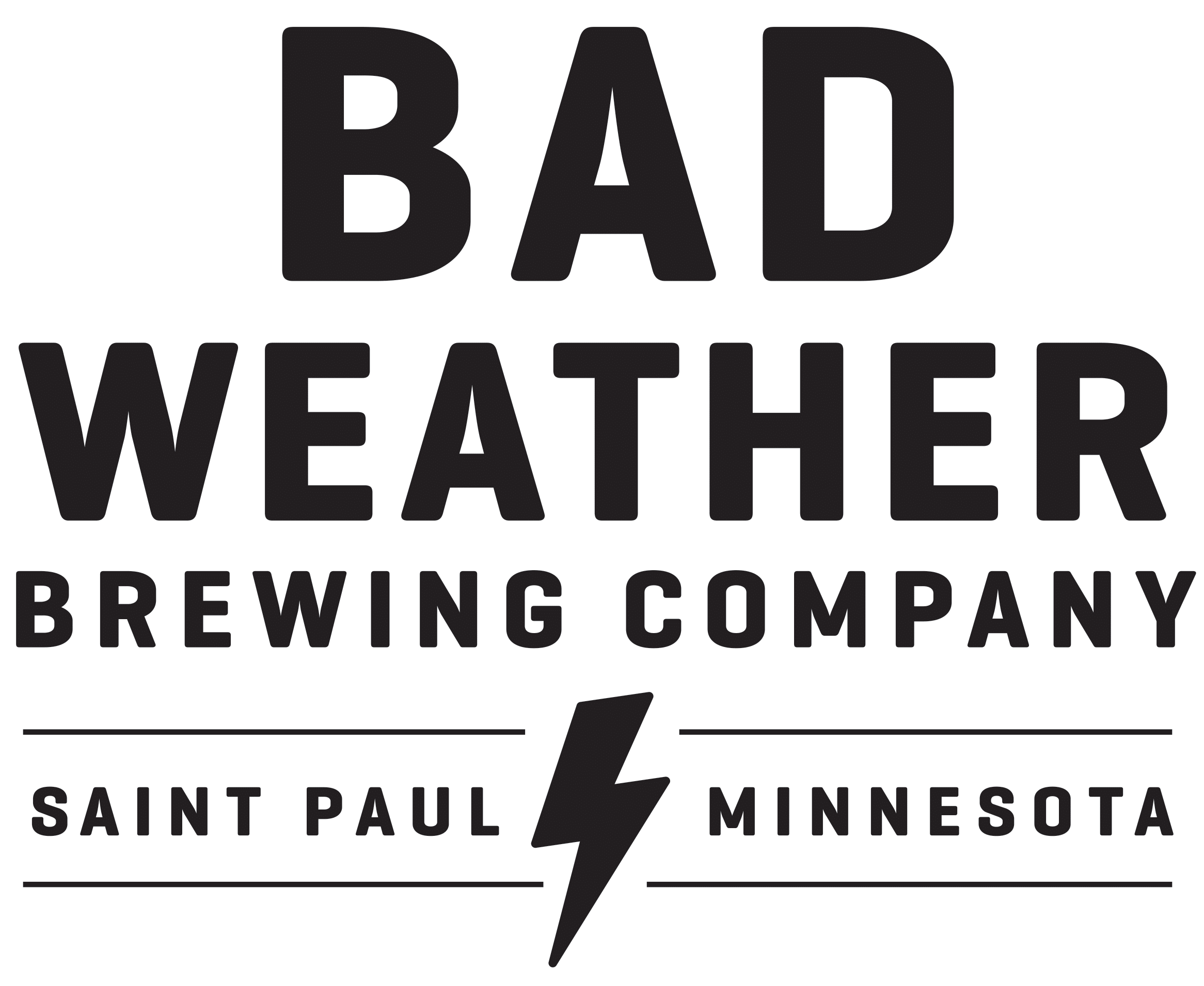 Logo for Bad Weather Brewing Co. in St. Paul