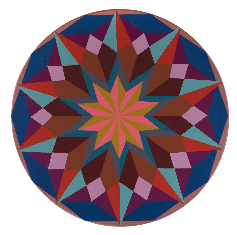 Mandala Three 40cm or 15.7in acrylic on canvas 2018