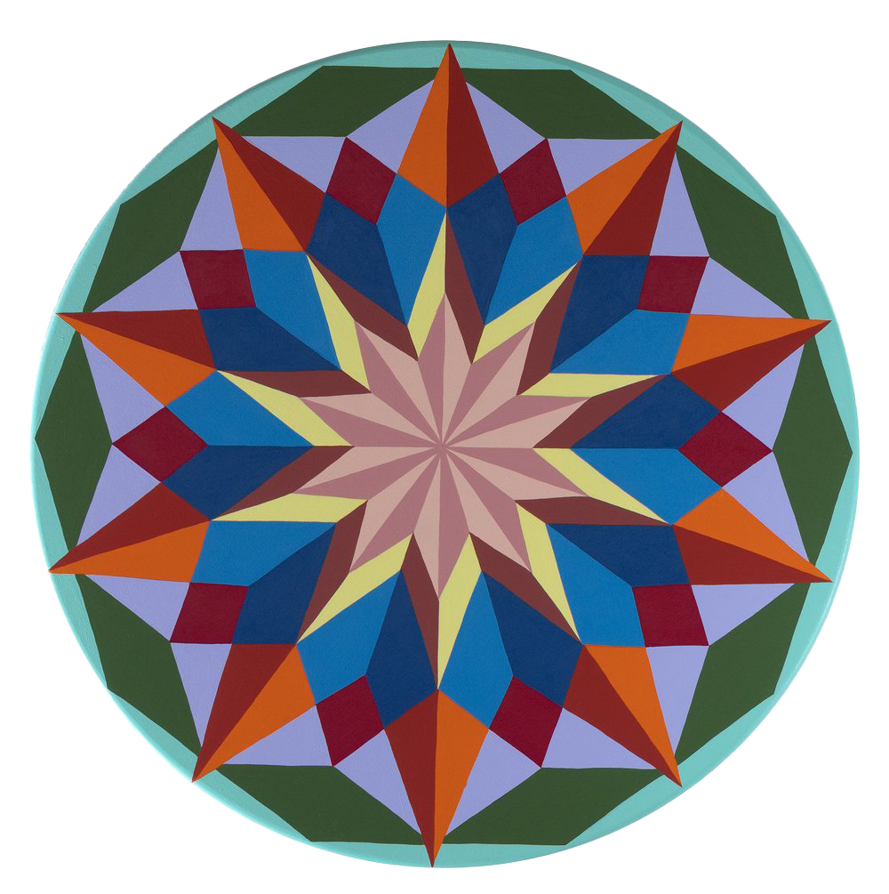 Mandala Two 40cm or 15.7in acrylic on canvas 2018