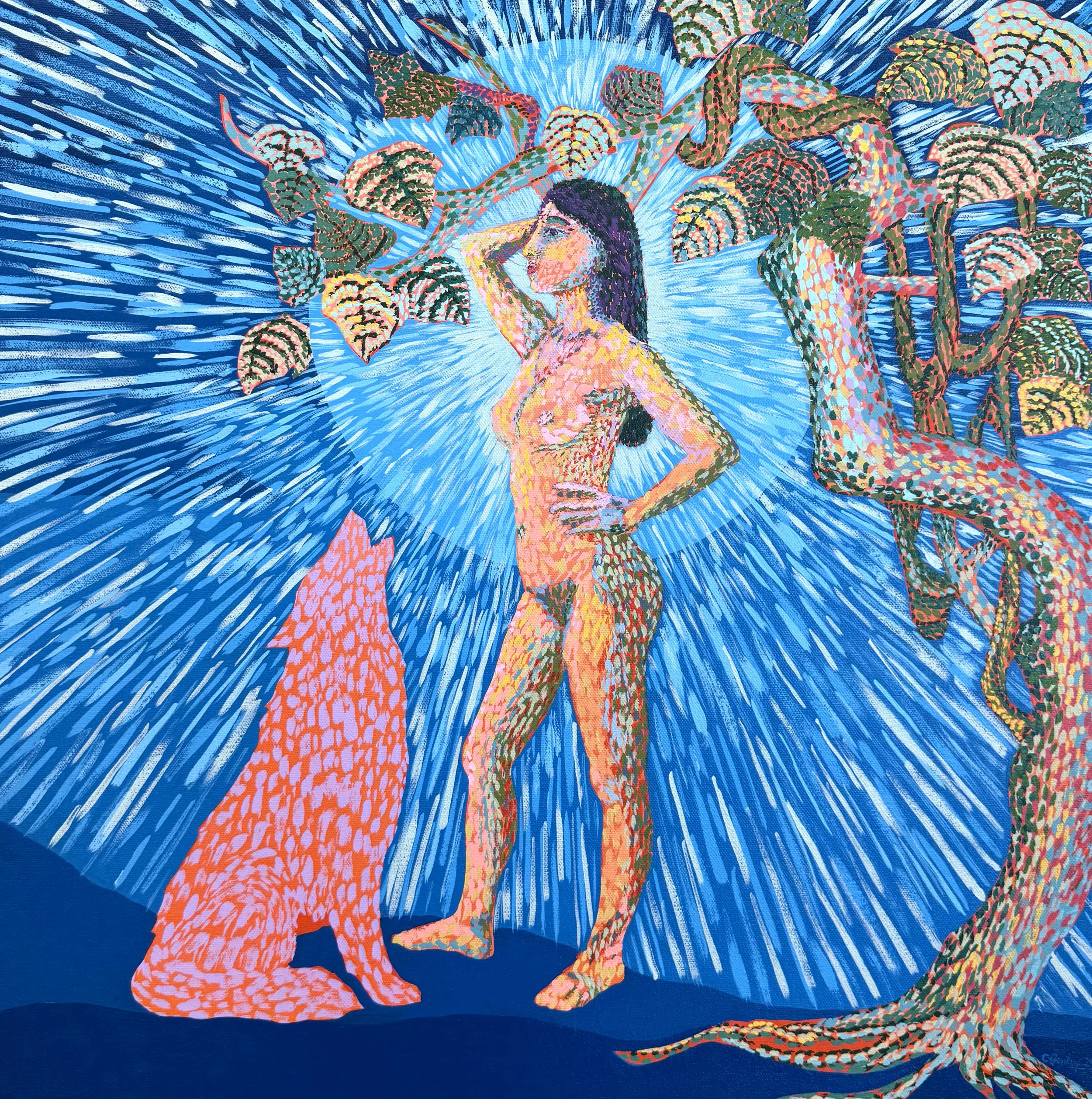 Lupa Loop 24x24 acrylic on canvas 2025