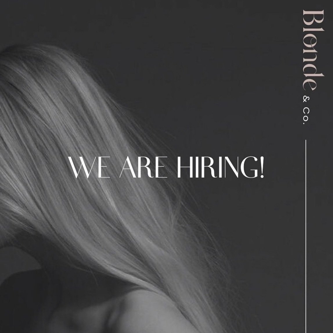 We're excited to announce a rare opportunity to join Blonde &amp; Co. as a reception/salon assistant! 

We're looking for someone with exceptional customer service skills, organization, social media savvy, team player, and a willingness to give it th