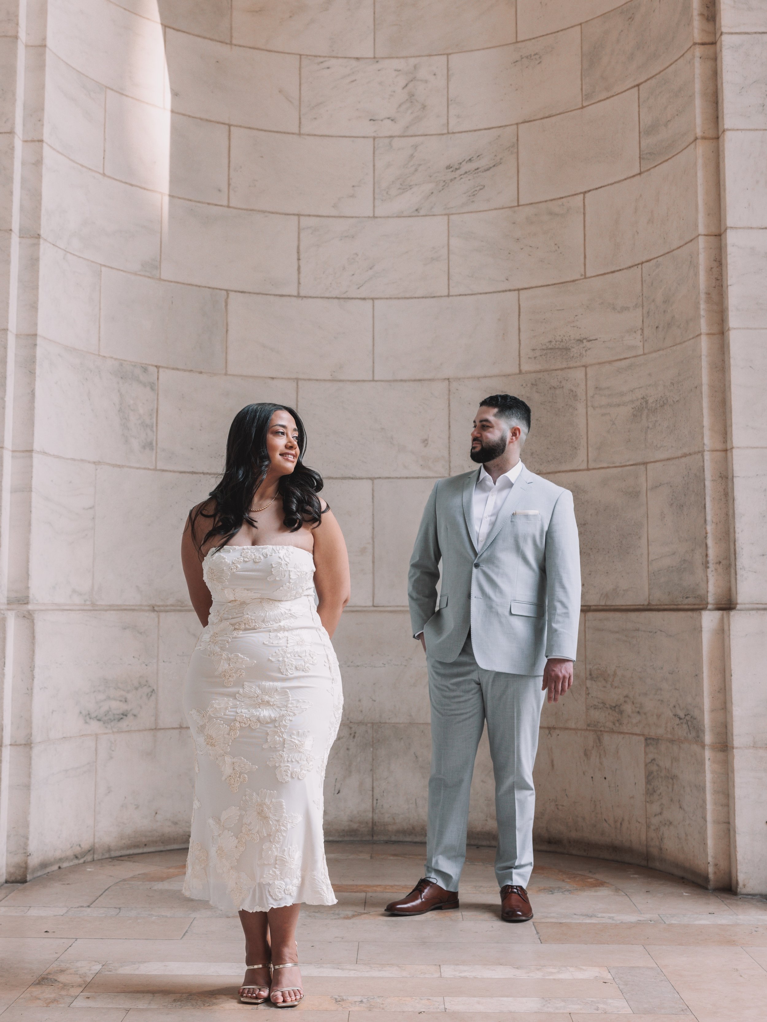 If you&rsquo;re not looking your best to go to the NY public library, are you really even in NY? J &amp; H knocked it out of the park for their engagement photos and we cannot wait for their wedding! 💍📚
.
.
.
#NYCWeddingPhotographer #NYCEngagement 