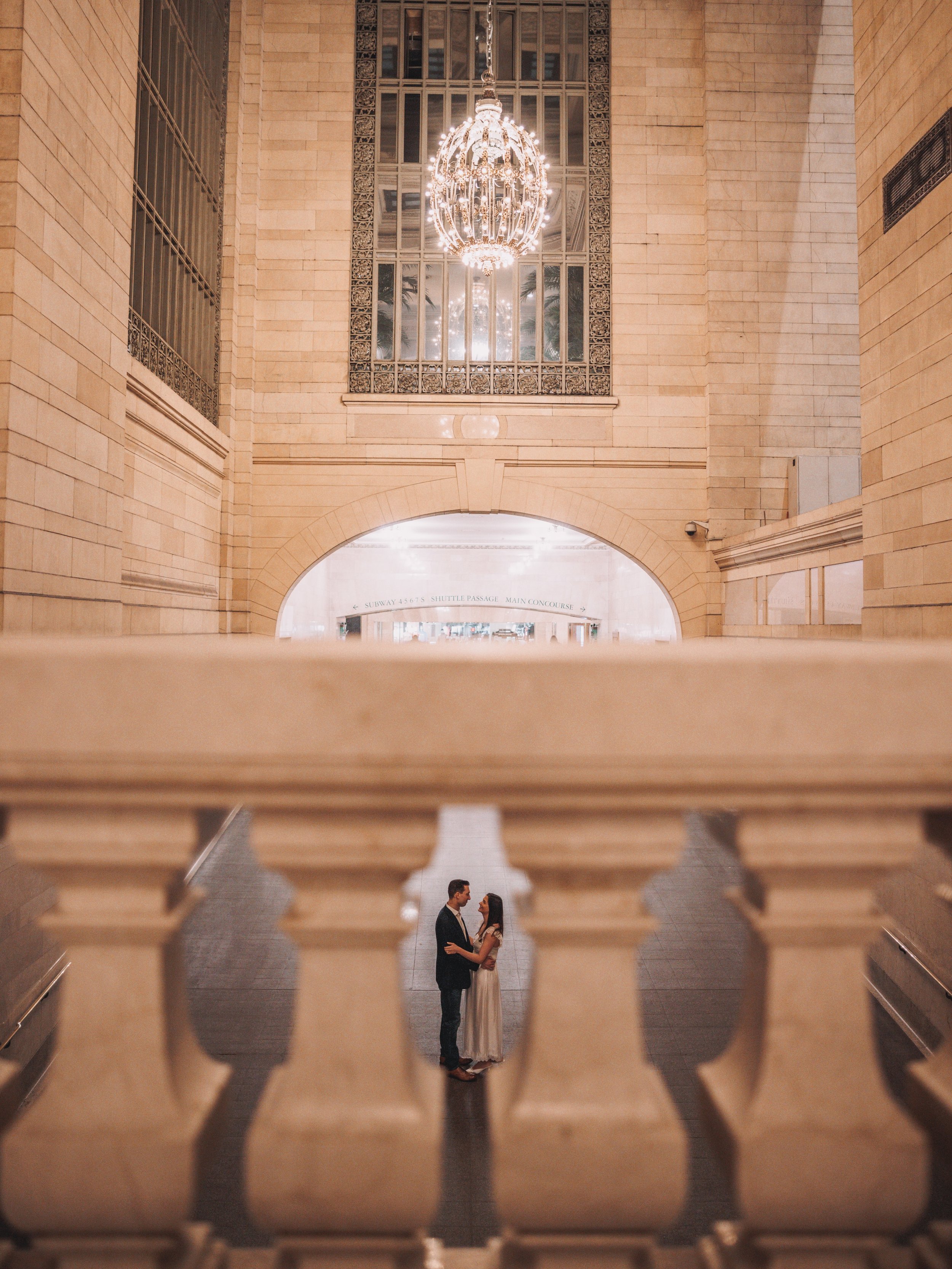 J &amp; J turned Grand Central into a photo studio. Congrats to the happy couple! 💍❤️
.
.
.
#NYCWeddingPhotographer #NYCEngagement #EngagedInNYC #NewYorkBride #PreWedding