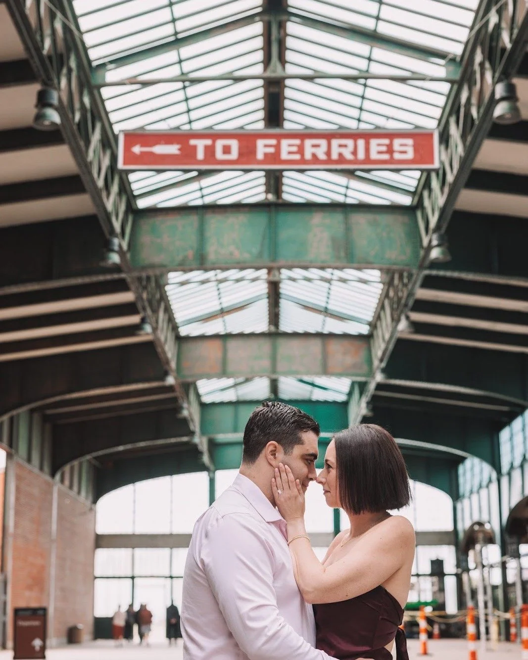 Danielle, Nicholas and their pup took over Liberty State Park for the morning. The skyline and the train station couldn't compete with a dog in a bow tie unfortunately.

Recently engaged? We're booking winter engagement sessions now. Link in bio.

#n