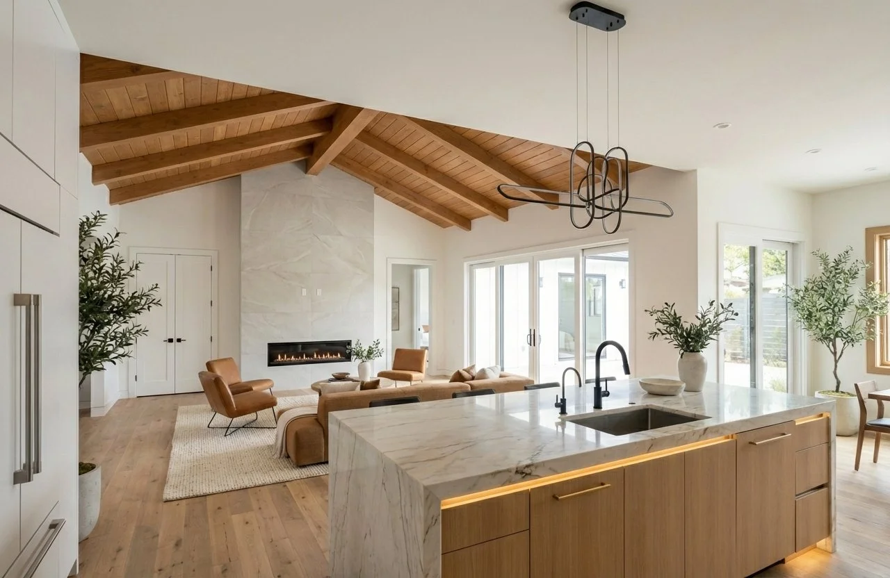 New home living room design in Sunnyvale, CA