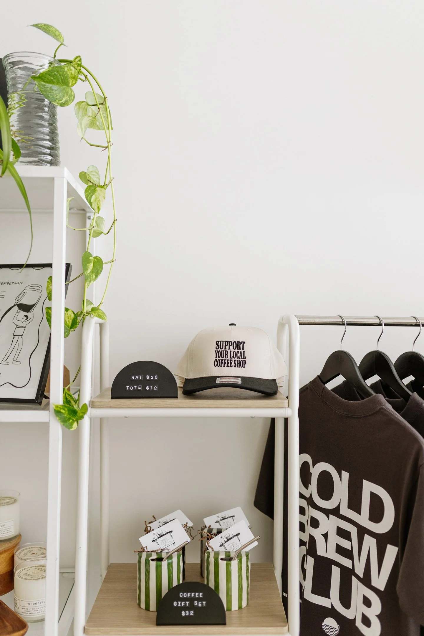 Coffee for now, merch for later. Come take a look at what&rsquo;s on the shelves. 

We're open today - Saturday 9-2pm!