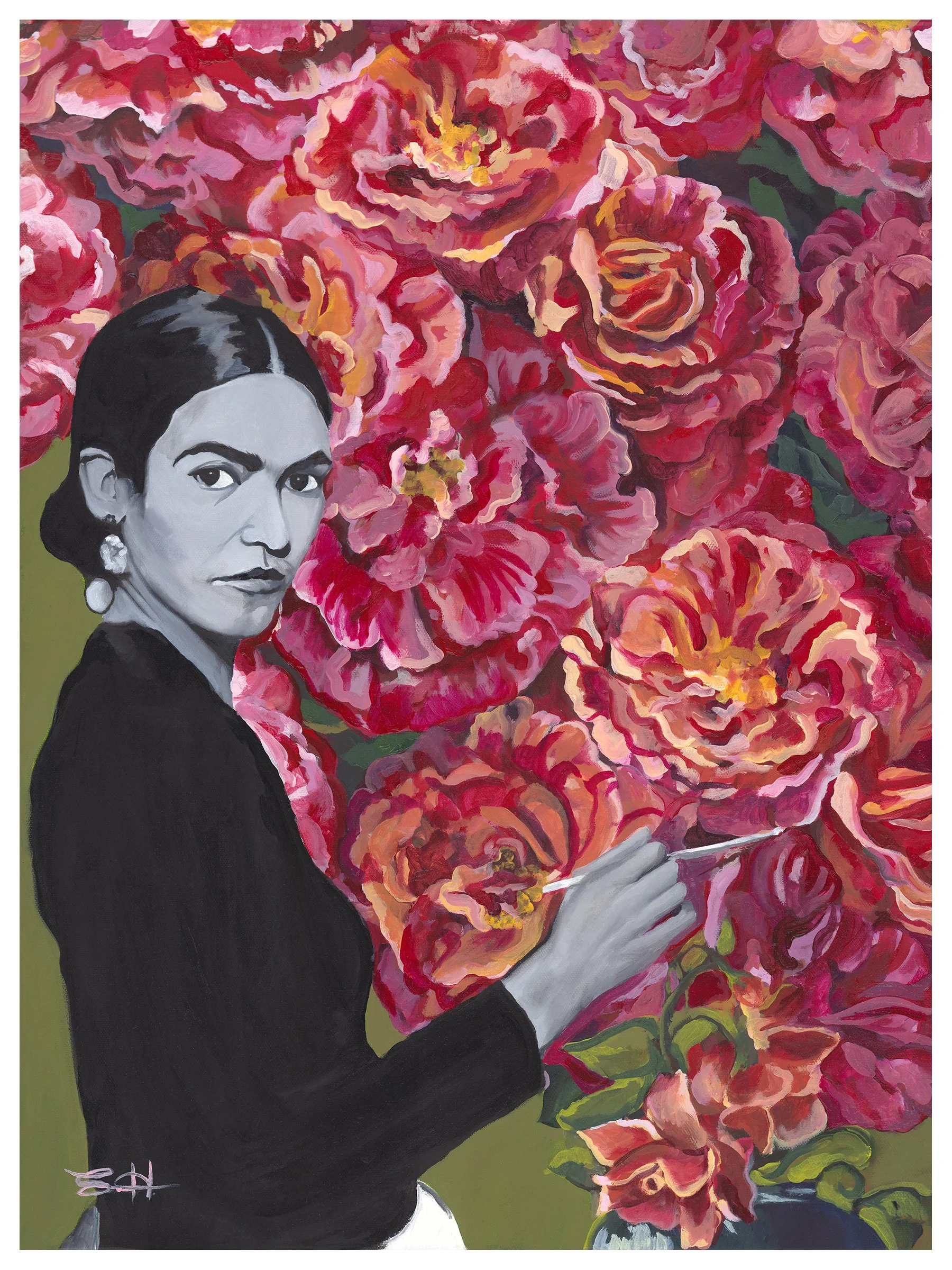 Frida & her roses