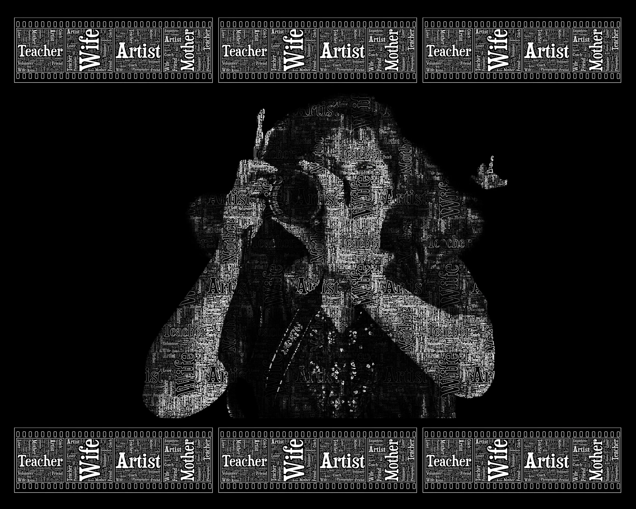 Lisa Frederick (Youngstown, OH) Positives in Negatives, A Self Portrait, Photo Composite, NFS