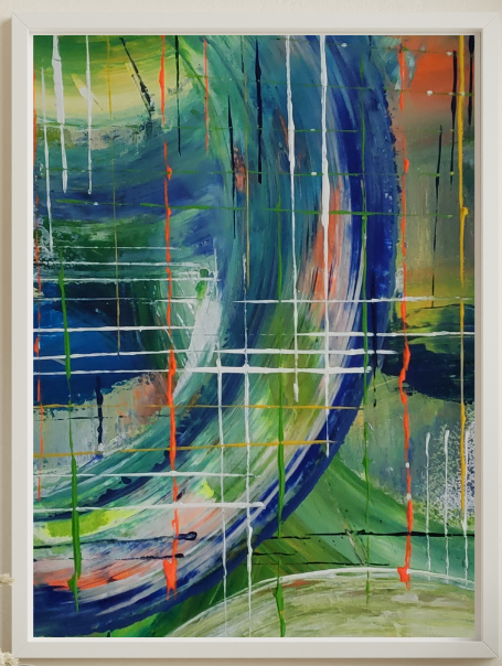Michelle Hillier (Boardman, OH) Swirls of Color, acrylic, $150