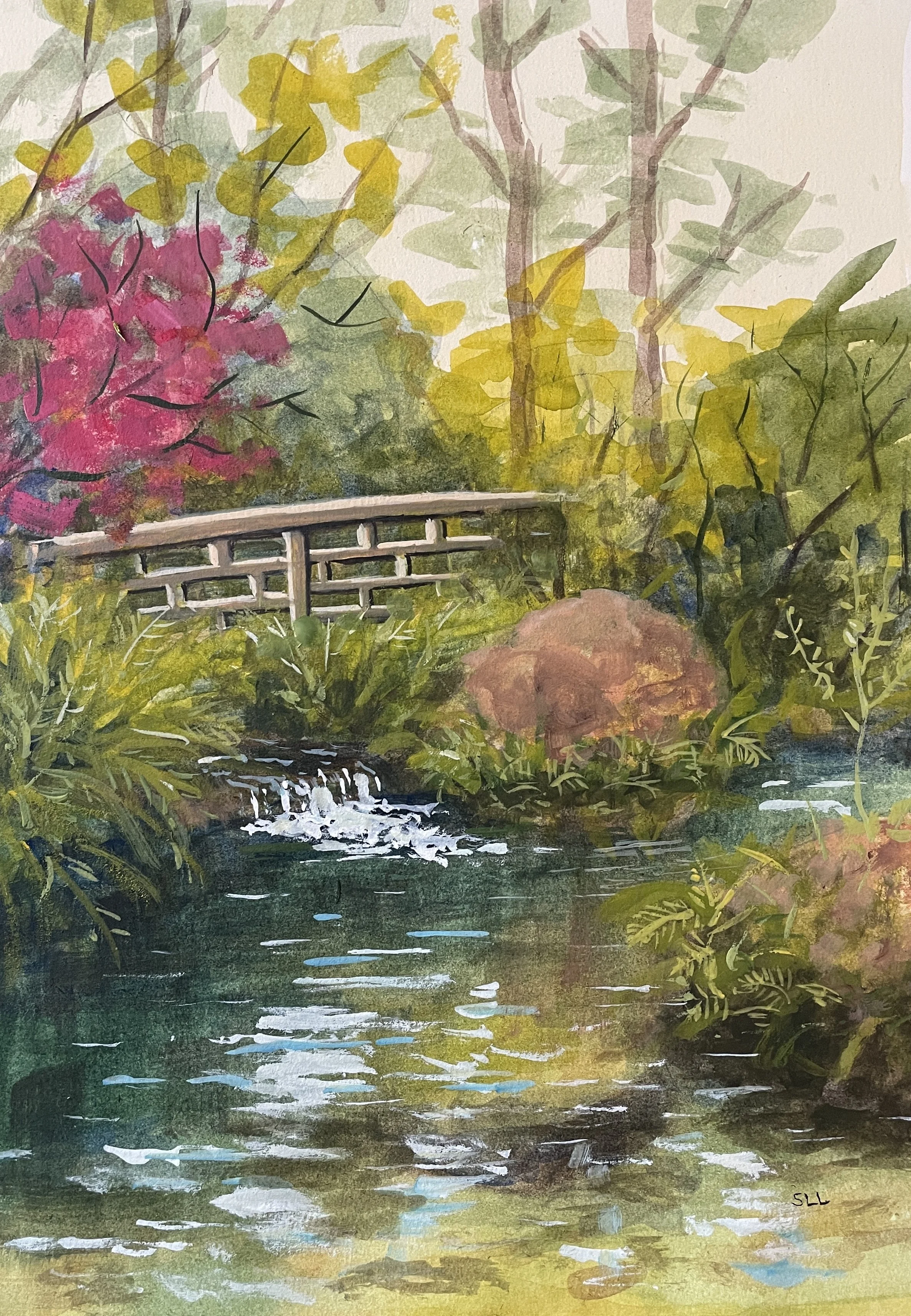 Sheri Liebschner (East Liverpool, OH) Asian Garden, watercolor, $250