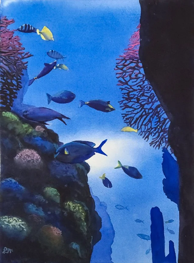 Lindy McMurray (Youngstown, OH) Blue Serenity, watercolor, NFS