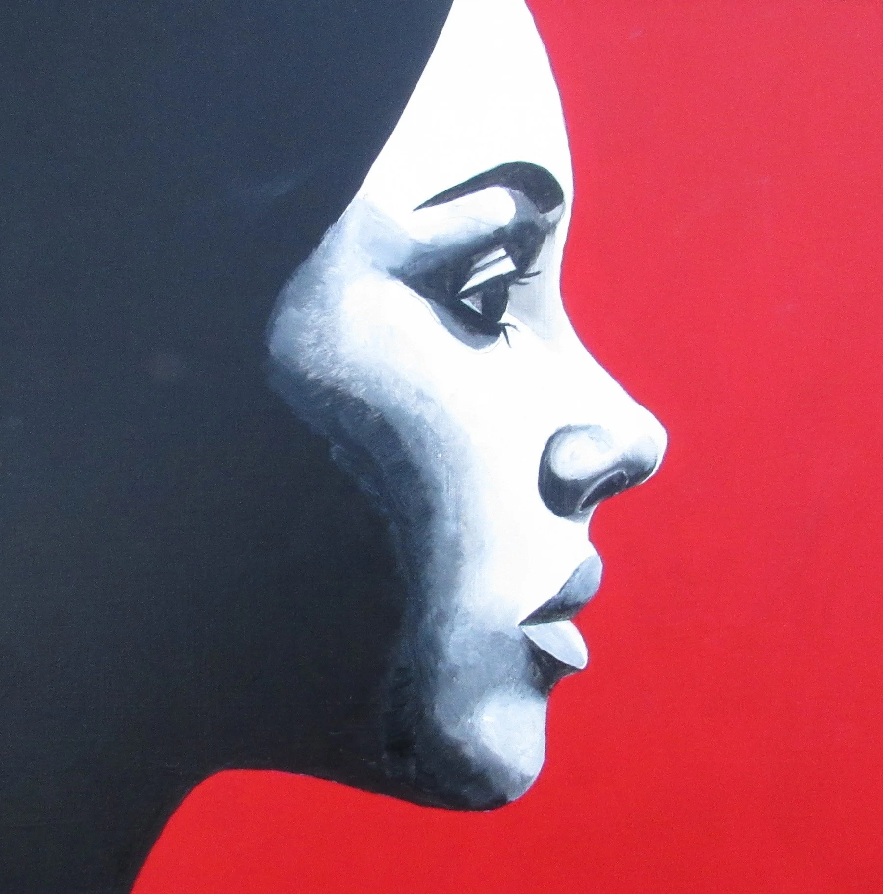 Diane Pribojan (Hinckley, OH) Scarlet Dreams, mixed media, $200