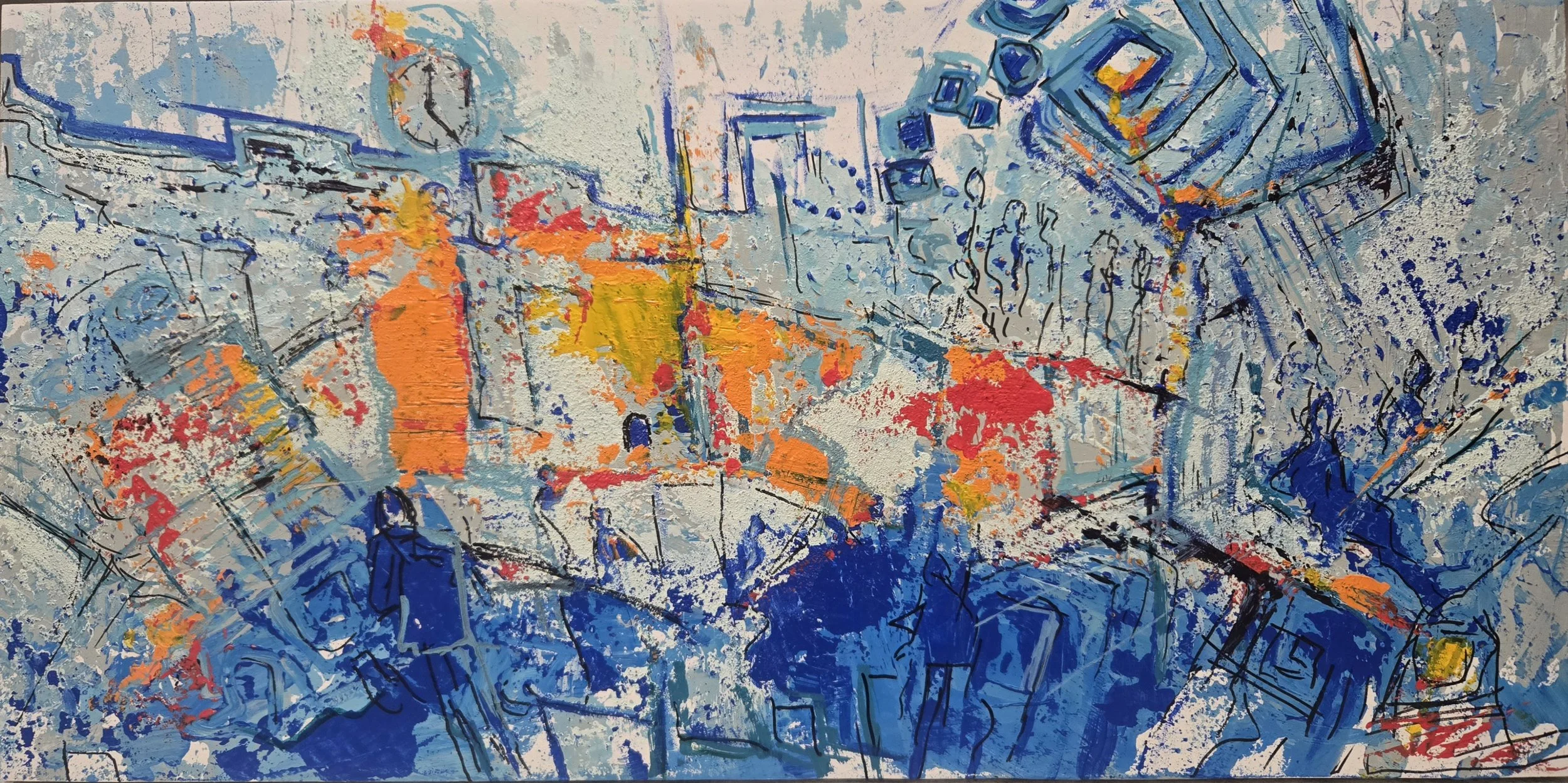 Kristina Rule (Boardman, OH) On The Clock, acrylic, $700