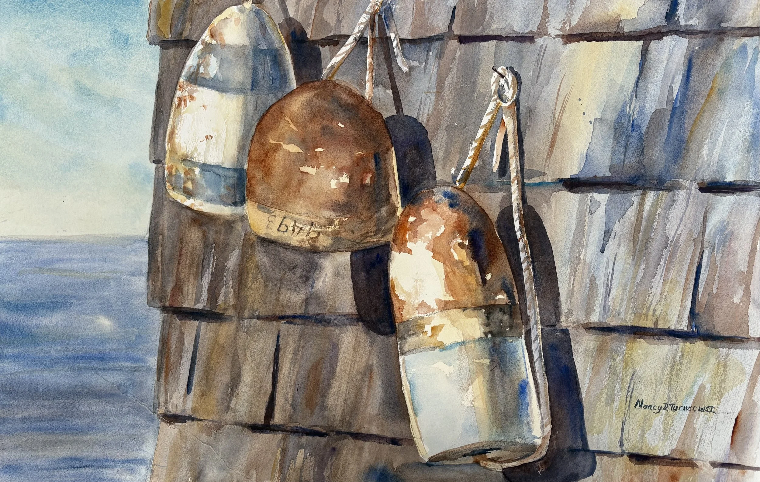 Nancy Turner (Granger, IN) Oh Buoy!, watercolor, $500