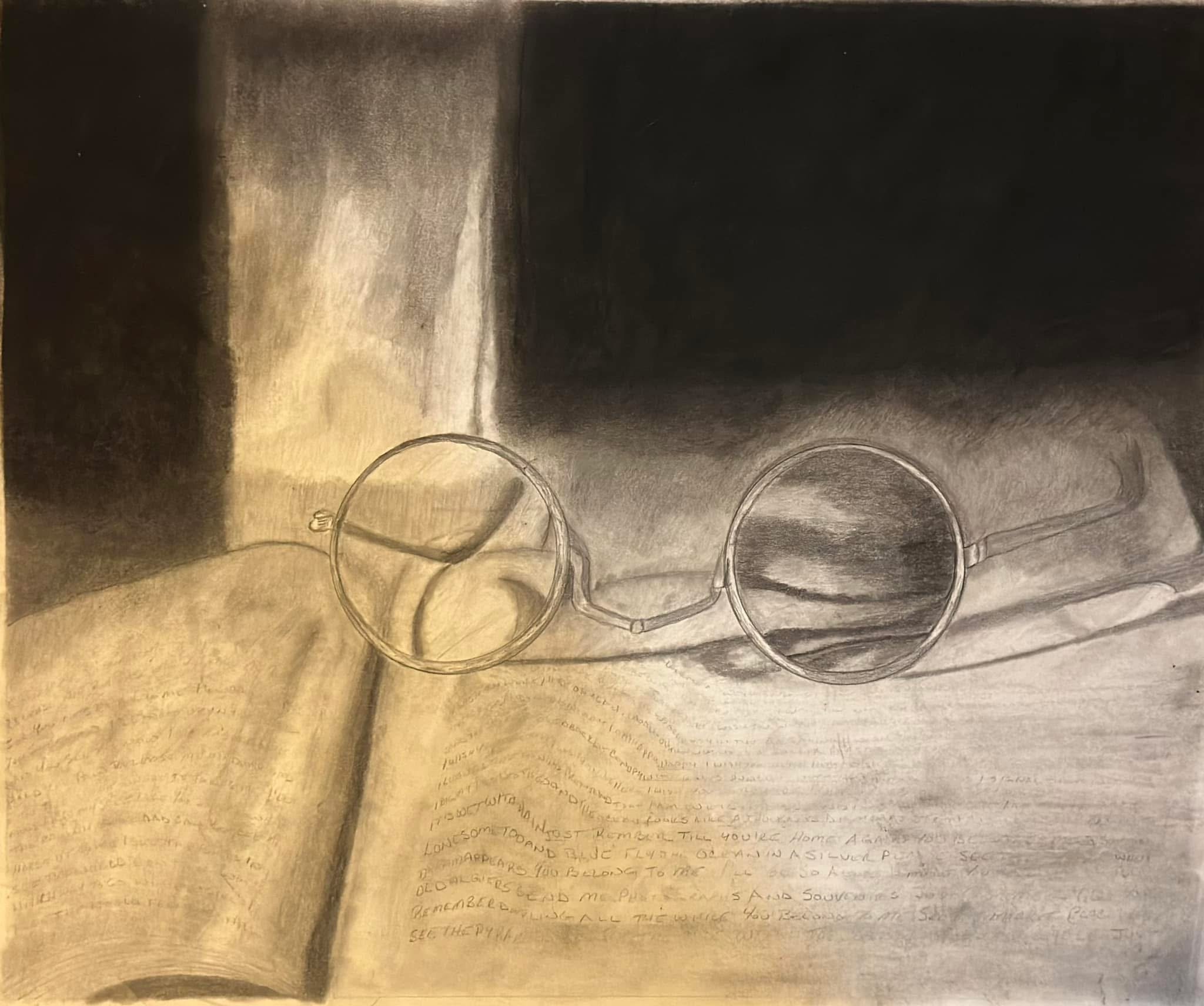 Linda Vasconi (Hubbard, OH) Father’s Spectacles, pencil, NFS