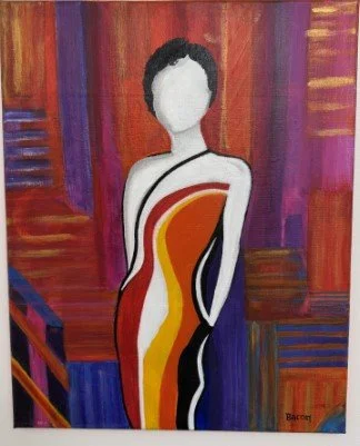 Mary Beth Bacon (Poland, OH) Abstract Attitude, Acrylic, NFS