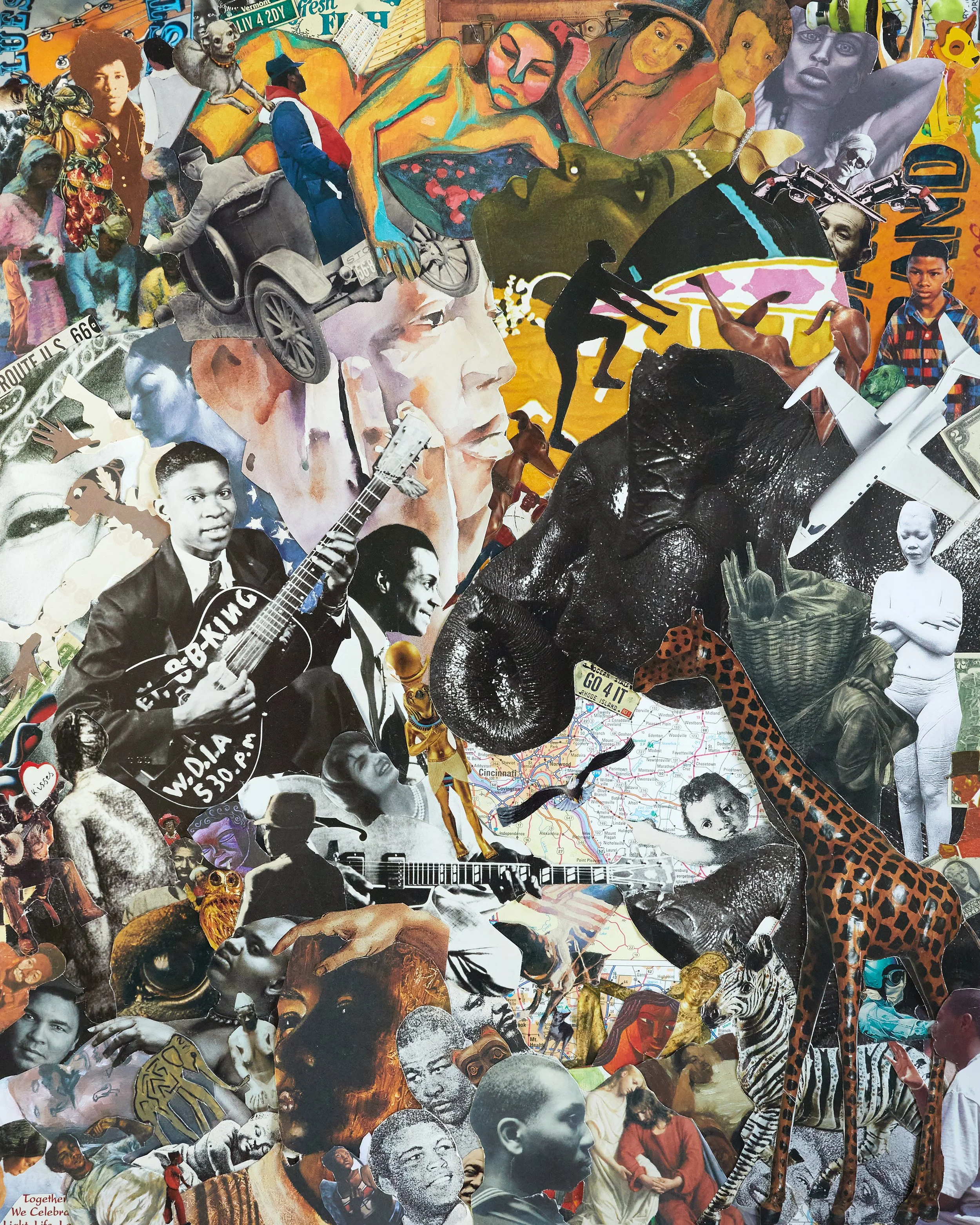 Phyllis Bako (Niles, OH) Music Travels Throughout the Soul of The Land,  Collage, NFS 