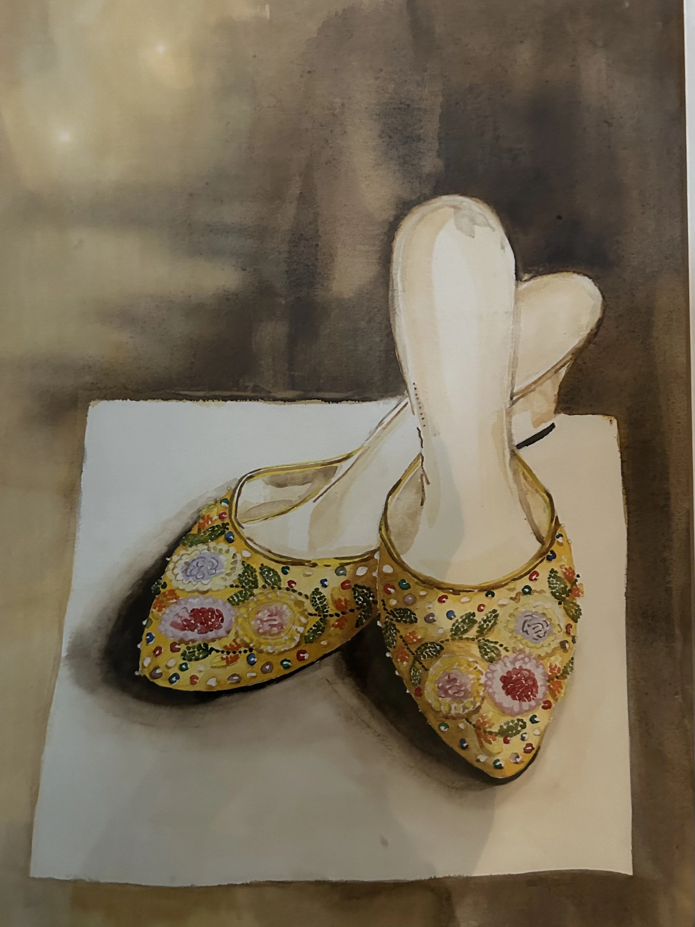 Elayne M.S. Bozick (Lowellville, OH) Slippers, Watercolor, $500