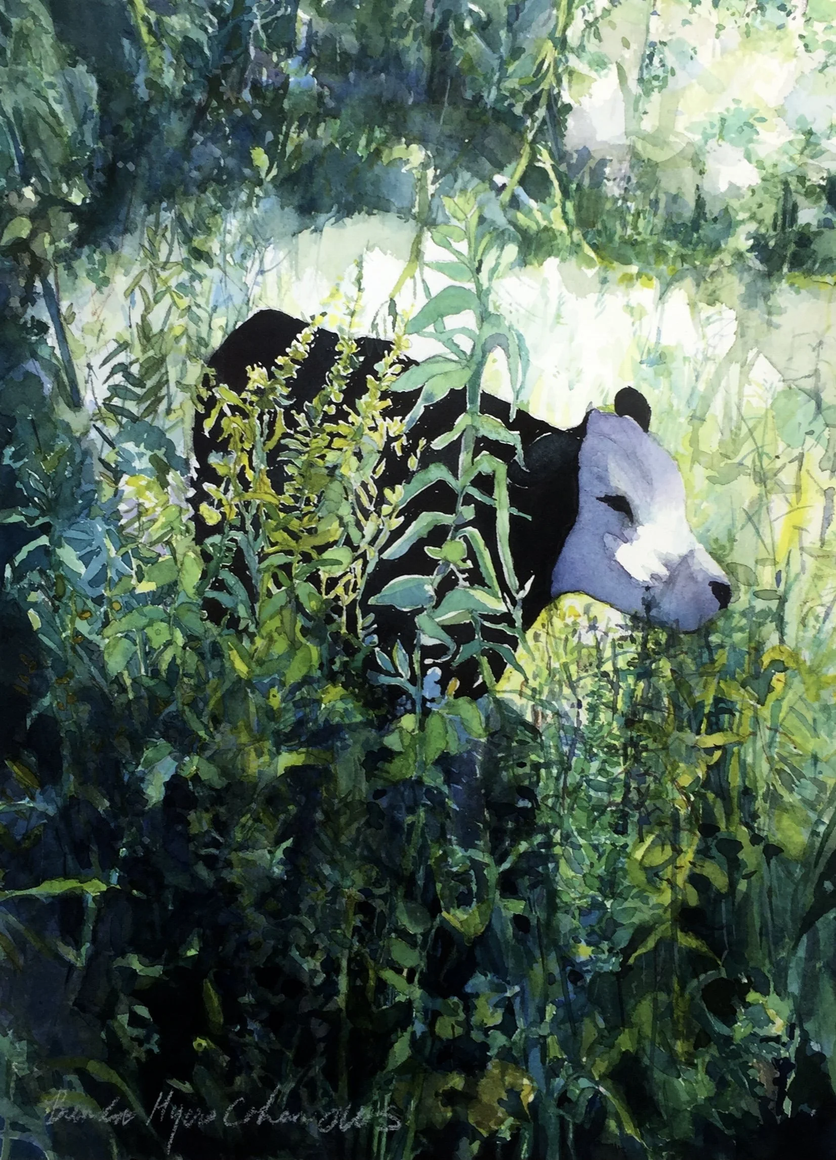 Brenda Myers Cohen (Girard, OH) Cow from Blowing Rock, Watercolor, $900