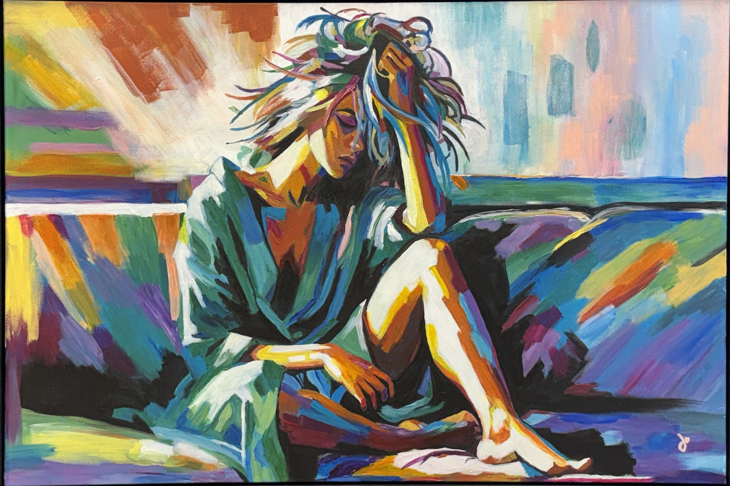 Joy Cotton (Cortland, OH)  I’m Fine, Acrylic, NFS