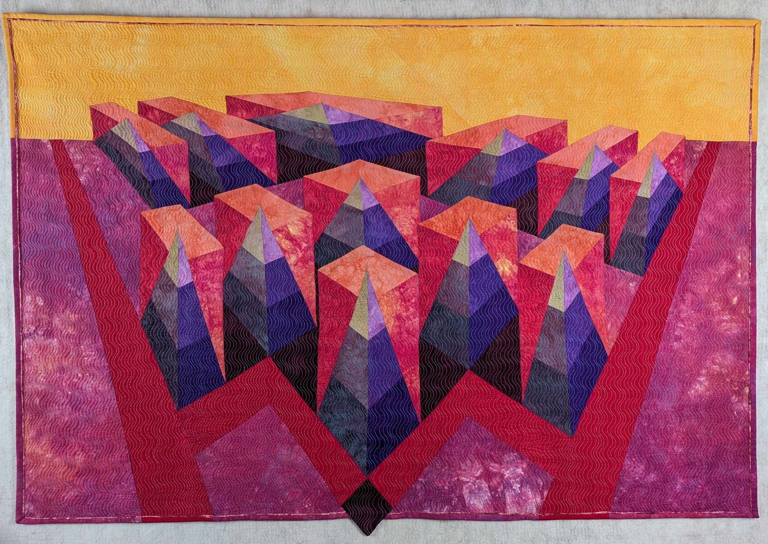 Cheryl Eddie Deibel (Canfield, OH)  Boxed In, Textile, $900