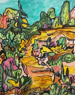 Jennifer Fish (Youngstown, OH)  Miles To Go, Mixed Media, $200