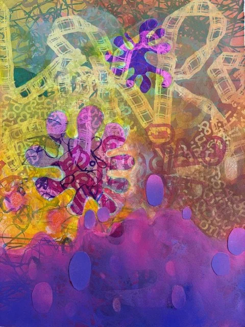 Carol Gallo (Girard, OH)  There I Go Again, Monoprint, $800