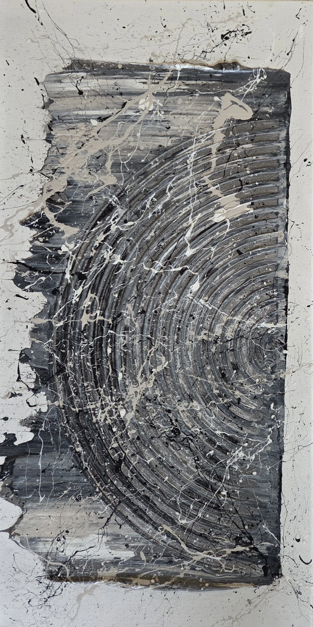 Michelle Hillier (Youngstown, OH)  Circles of Chaos #1, Mixed Media, $350