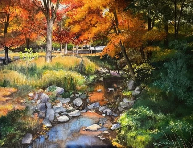 Jody Nudell (Girard, OH)  Churchill Park Stream, Watercolor, $1,200