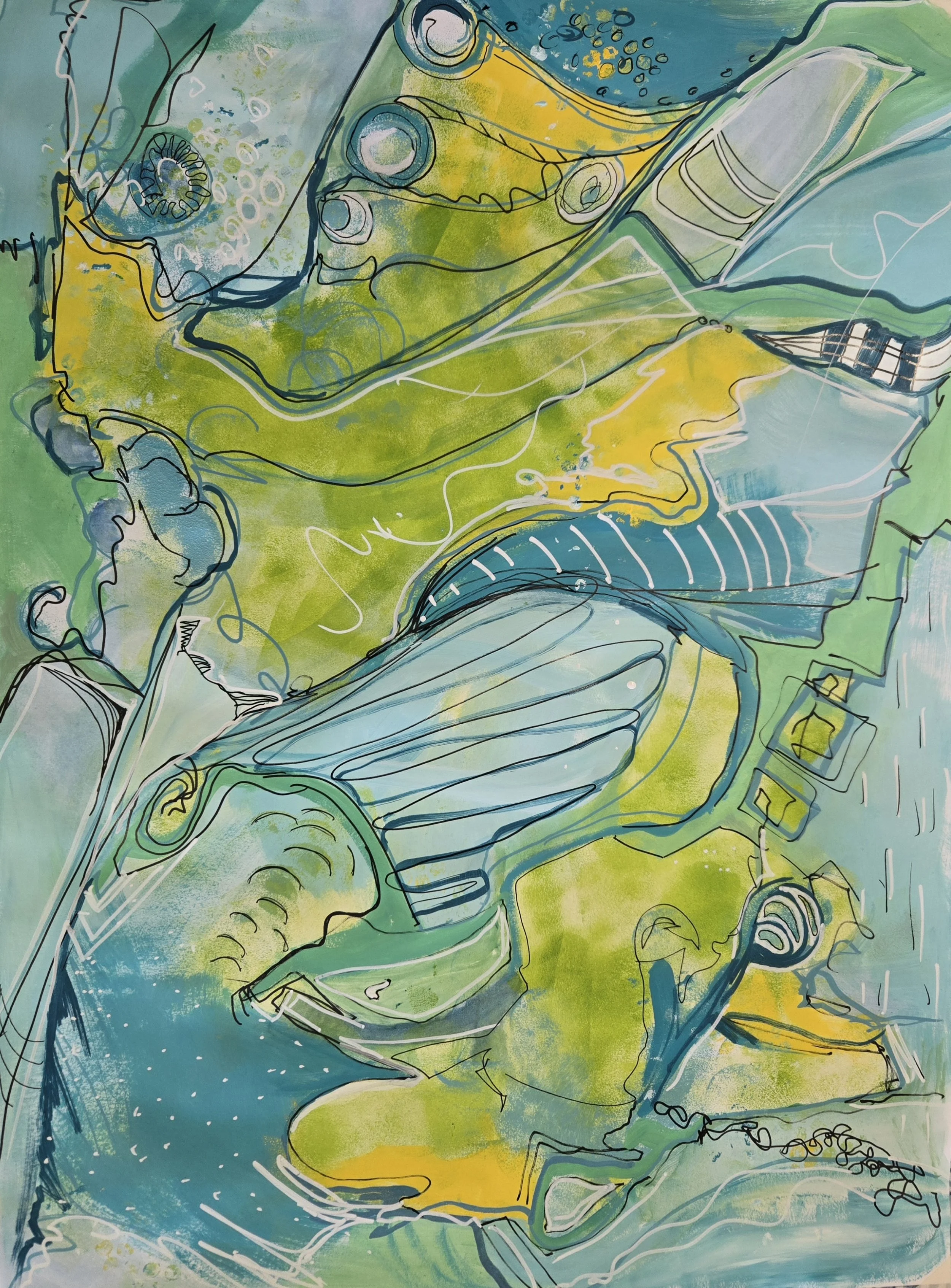 Kristina Rule (Boardman, OH)  Mind Travel, Acrylic, $1,200
