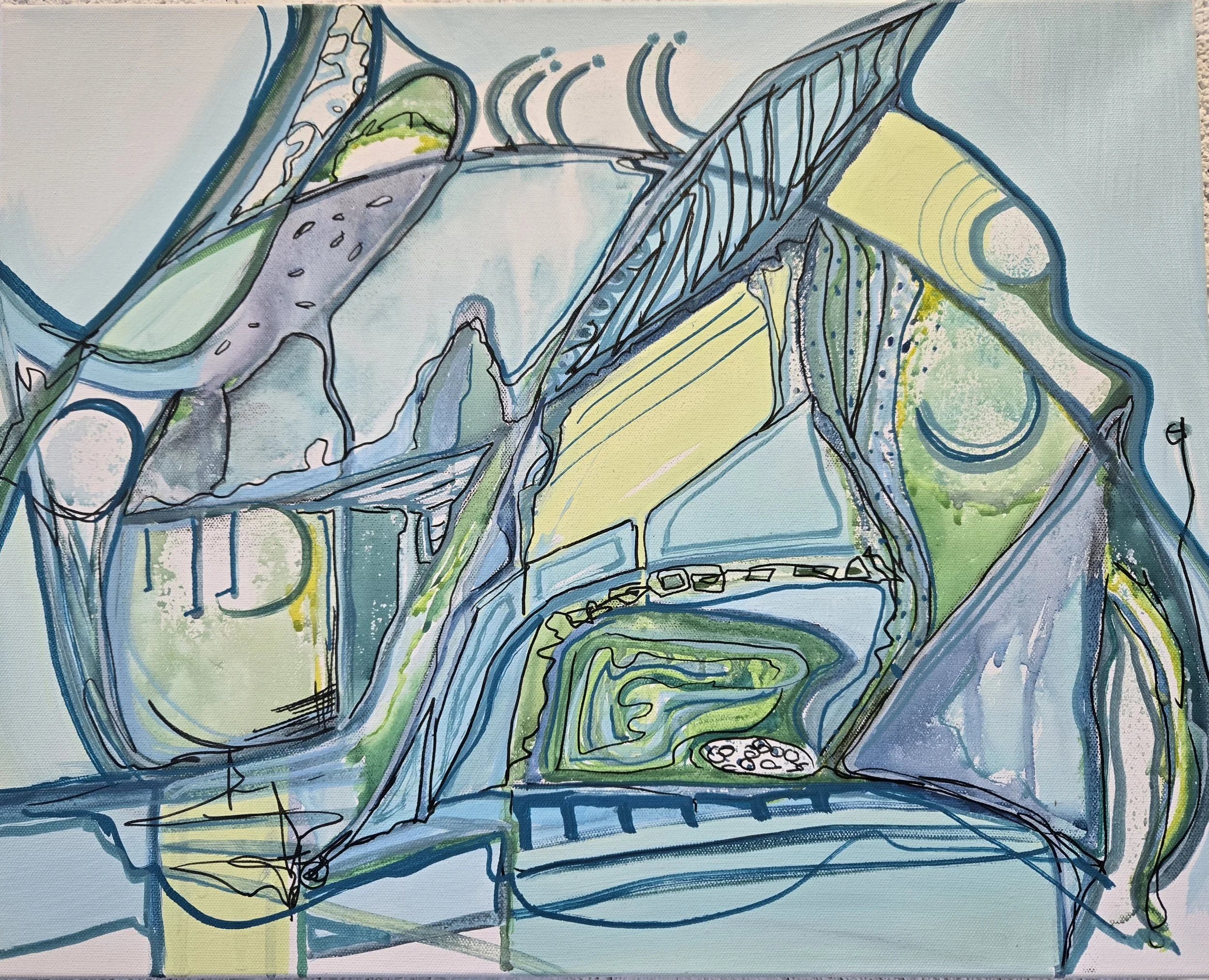 Kristina Rule (Boardman, OH)  Innerwork, Acrylic, $400