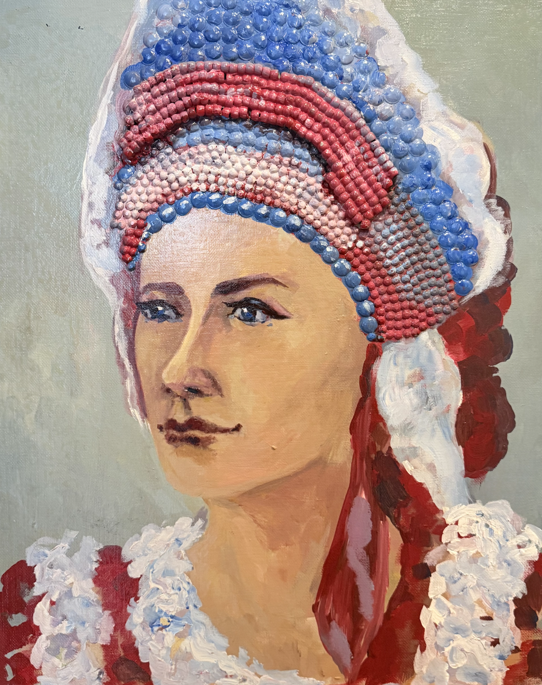 Maria Saunders (Youngstown, OH)  Slavic Woman, Acrylic, $150