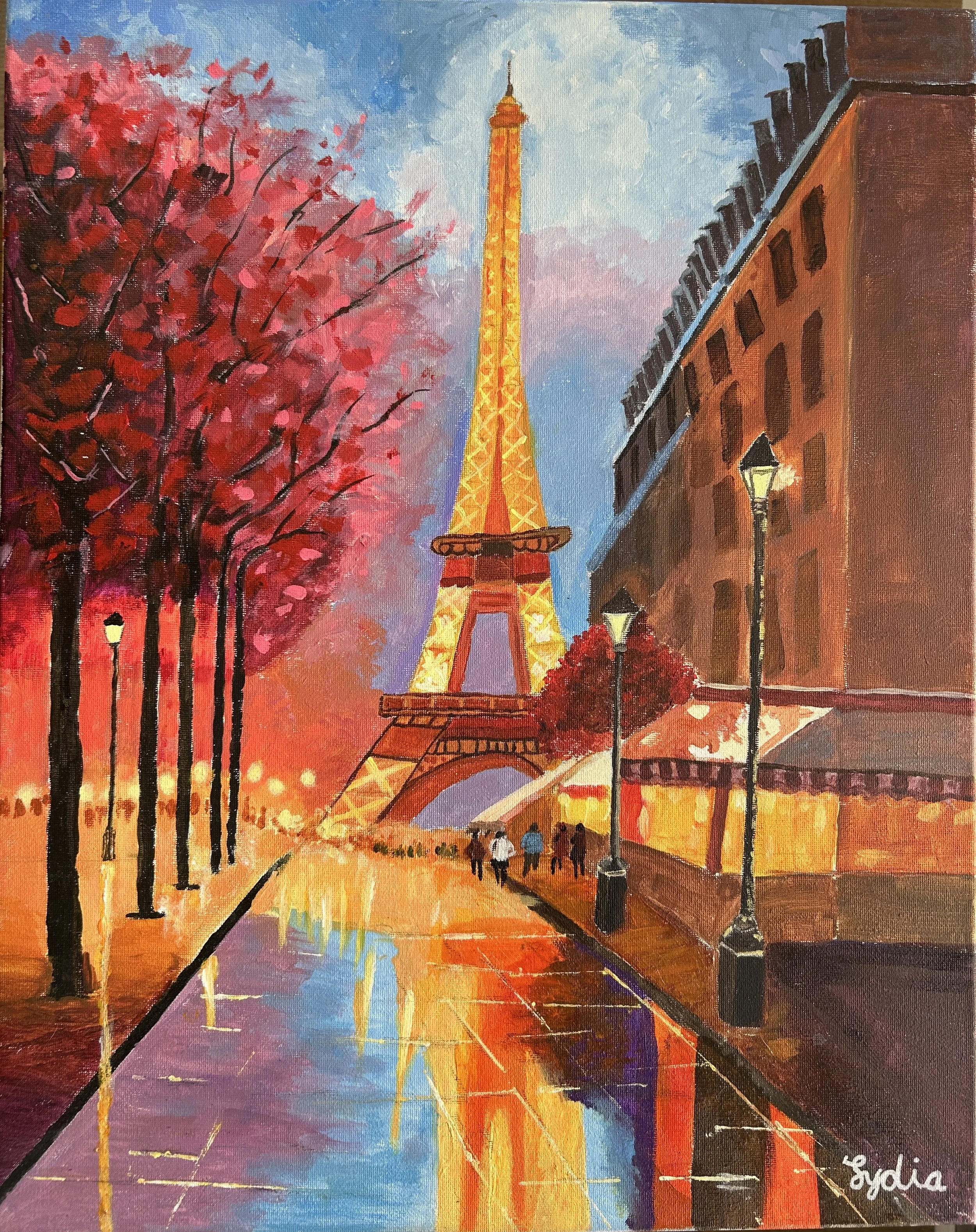 Lydia Best (Kinsman, OH) An Evening in Paris, acrylic, NFS