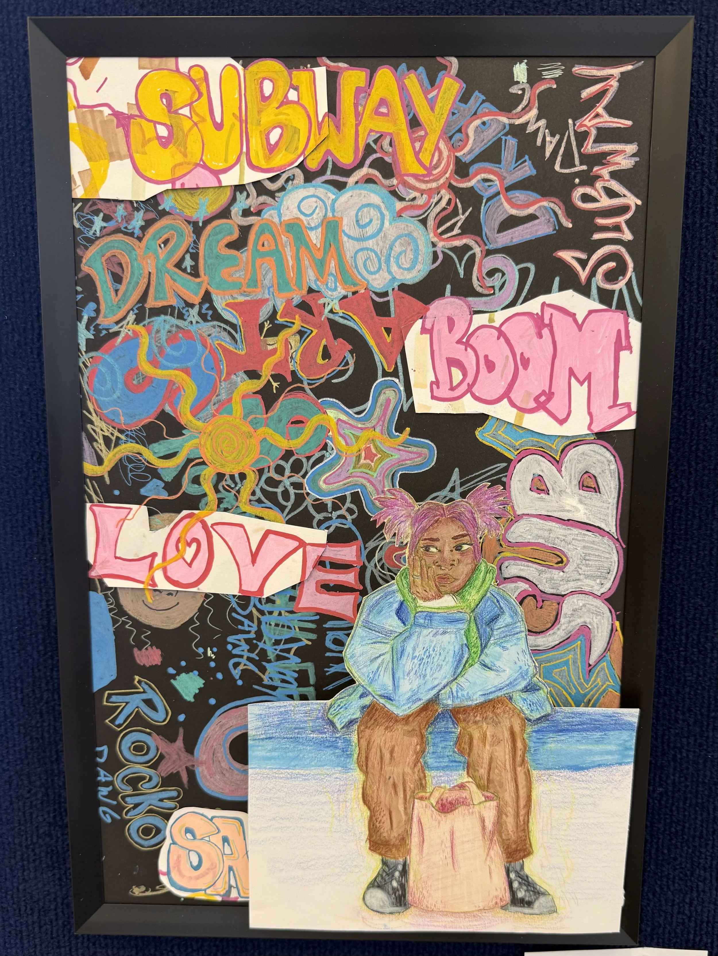 Baylee Bosheff (McDonald, OH) Subway, mixed media, NFS