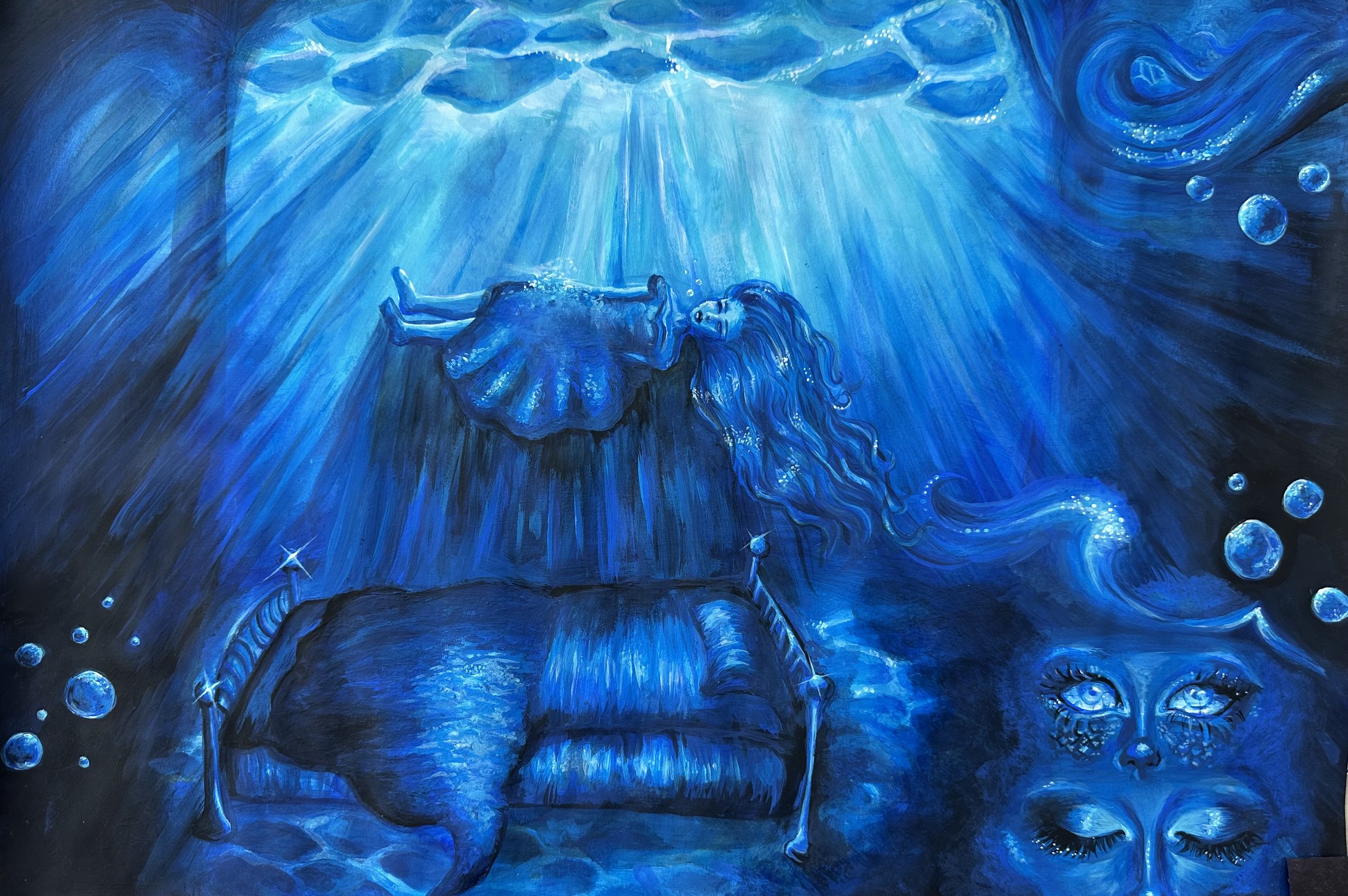 Truly Jacops (Newton Falls, OH) Girl Overtaken by Water, acrylic, NFS