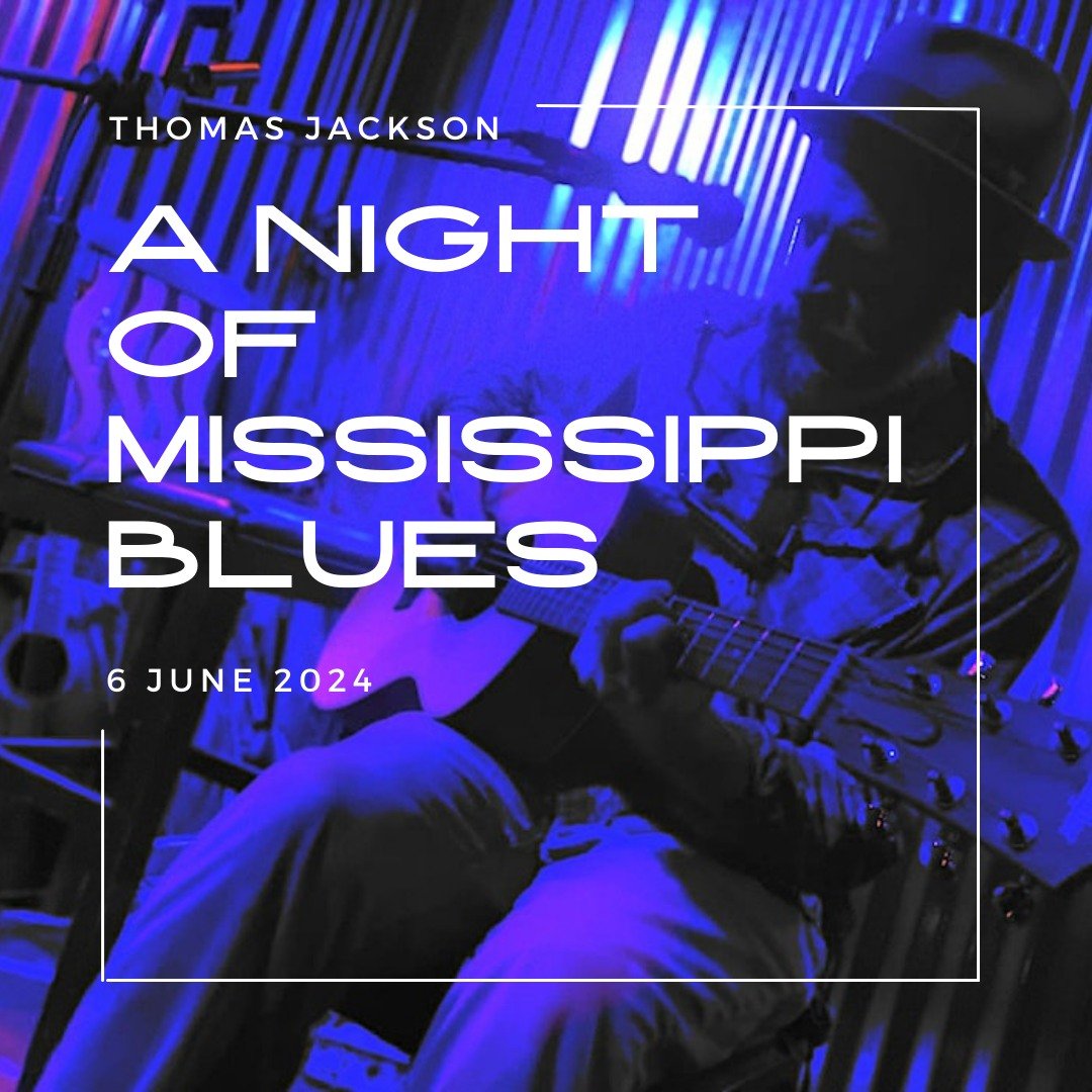 ONE WEEK until our next big JAWS Festival concert! 

Thomas Jackson is a singer/songwriter and visual artist from Hattiesburg, MS. He performs original and traditional blues music all over the South and has been performing live music for nearly 20 ye