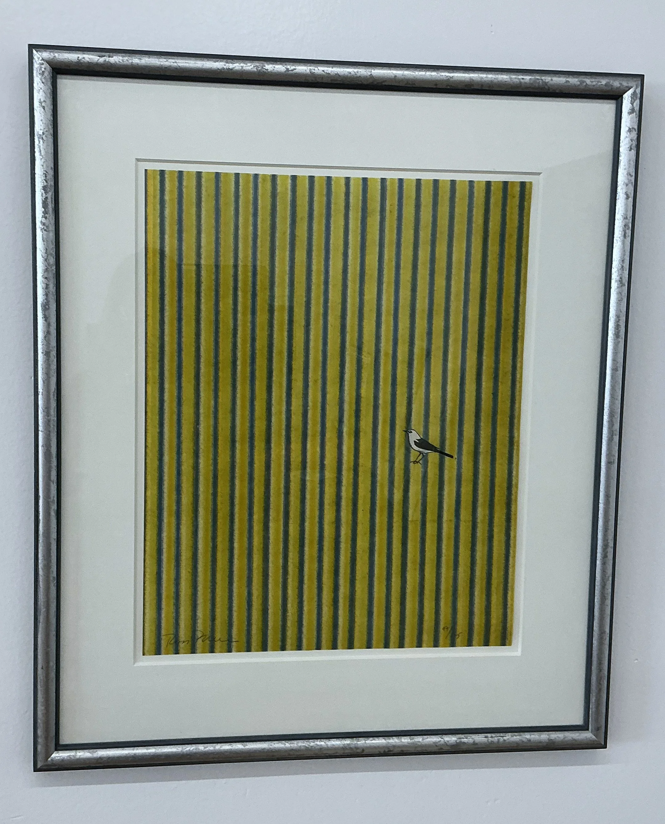 Untitled_green stripes with bird_ron_mel_estate.jpg