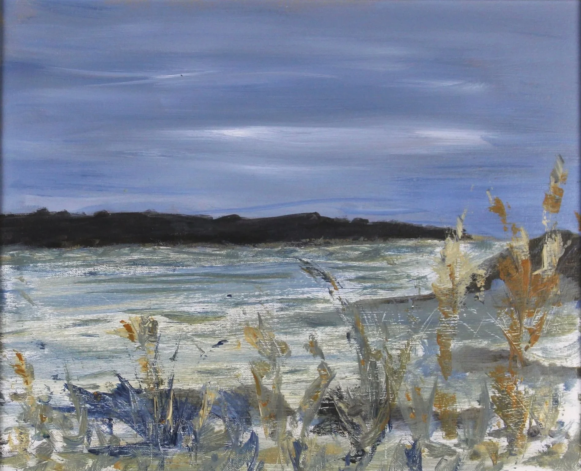 Winter Marsh, 2021, acrylic on canvas, 16" x 22"