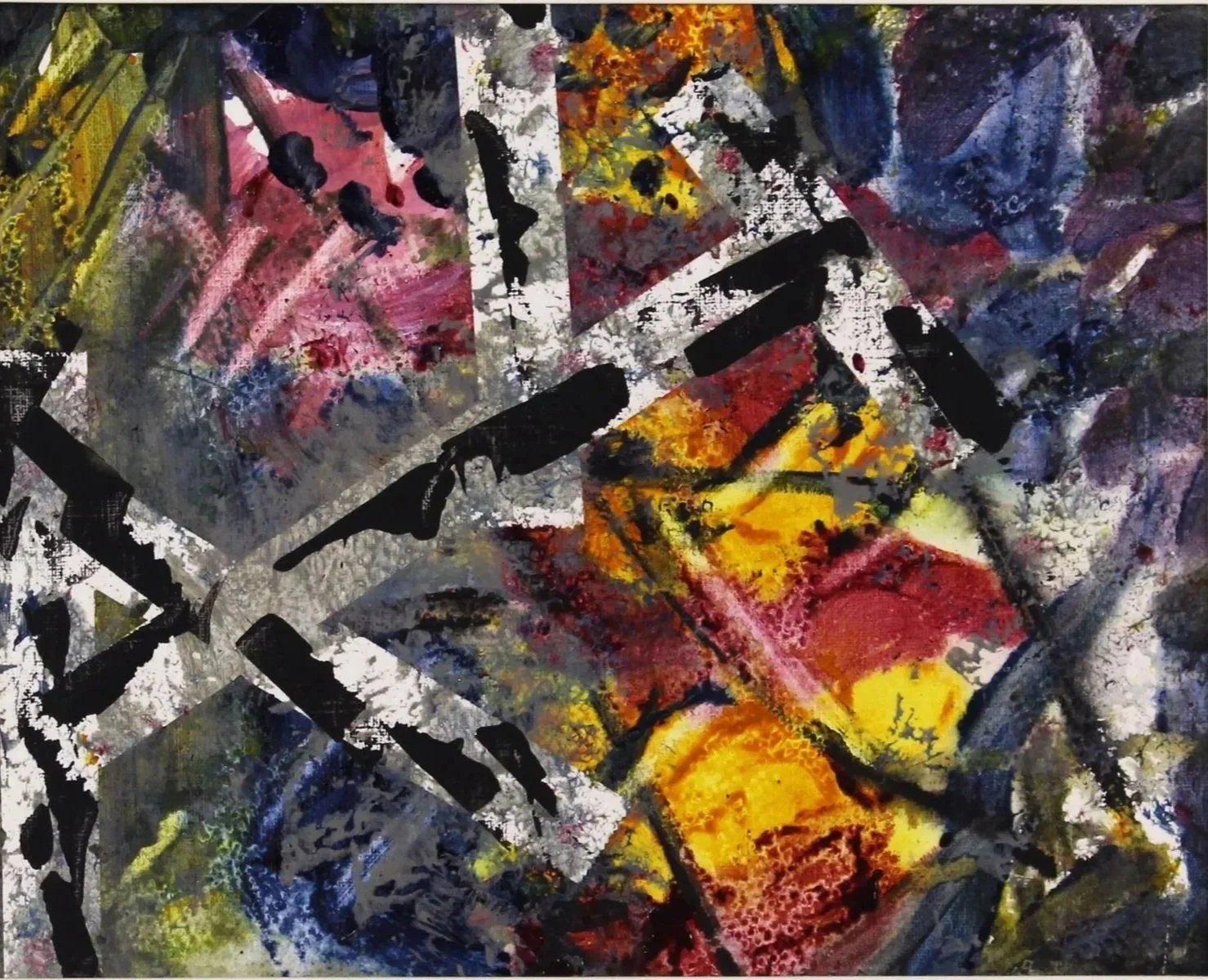 War, 2021, acrylic on paper, 12" x 19"